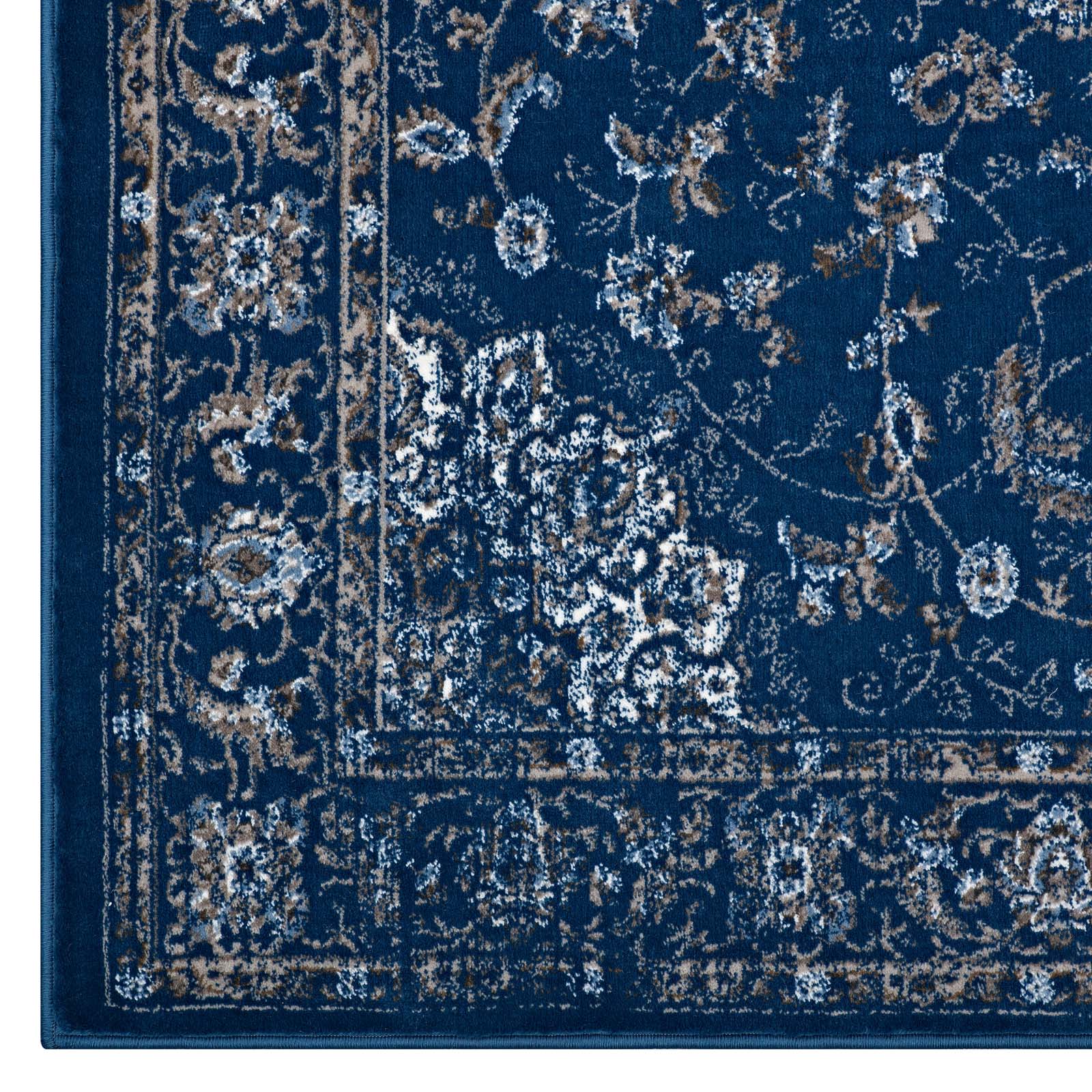 Lilja Distressed Vintage Persian Medallion 5x8 Area Rug - East Shore Modern Home Furnishings