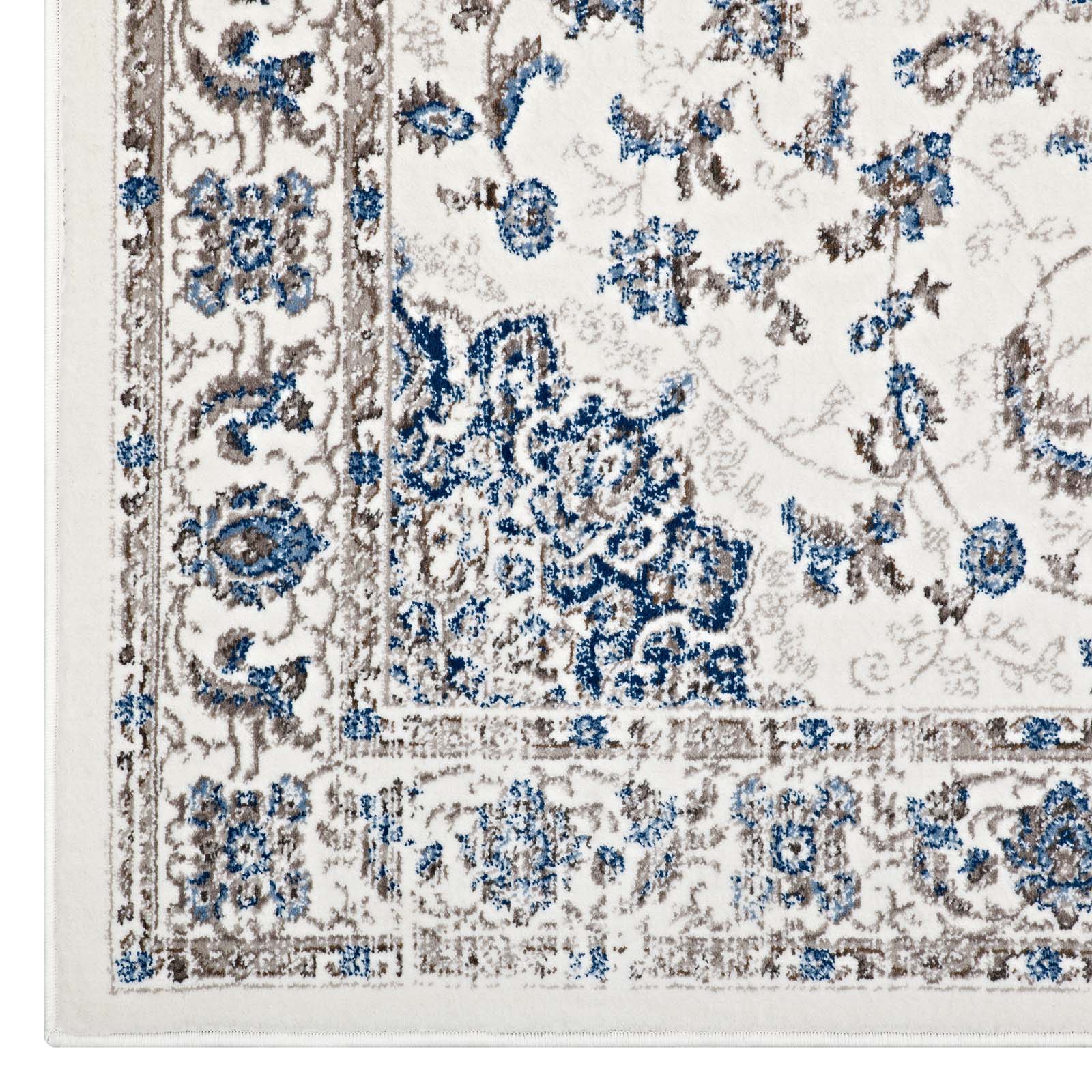 Lilja Distressed Vintage Persian Medallion 5x8 Area Rug - East Shore Modern Home Furnishings
