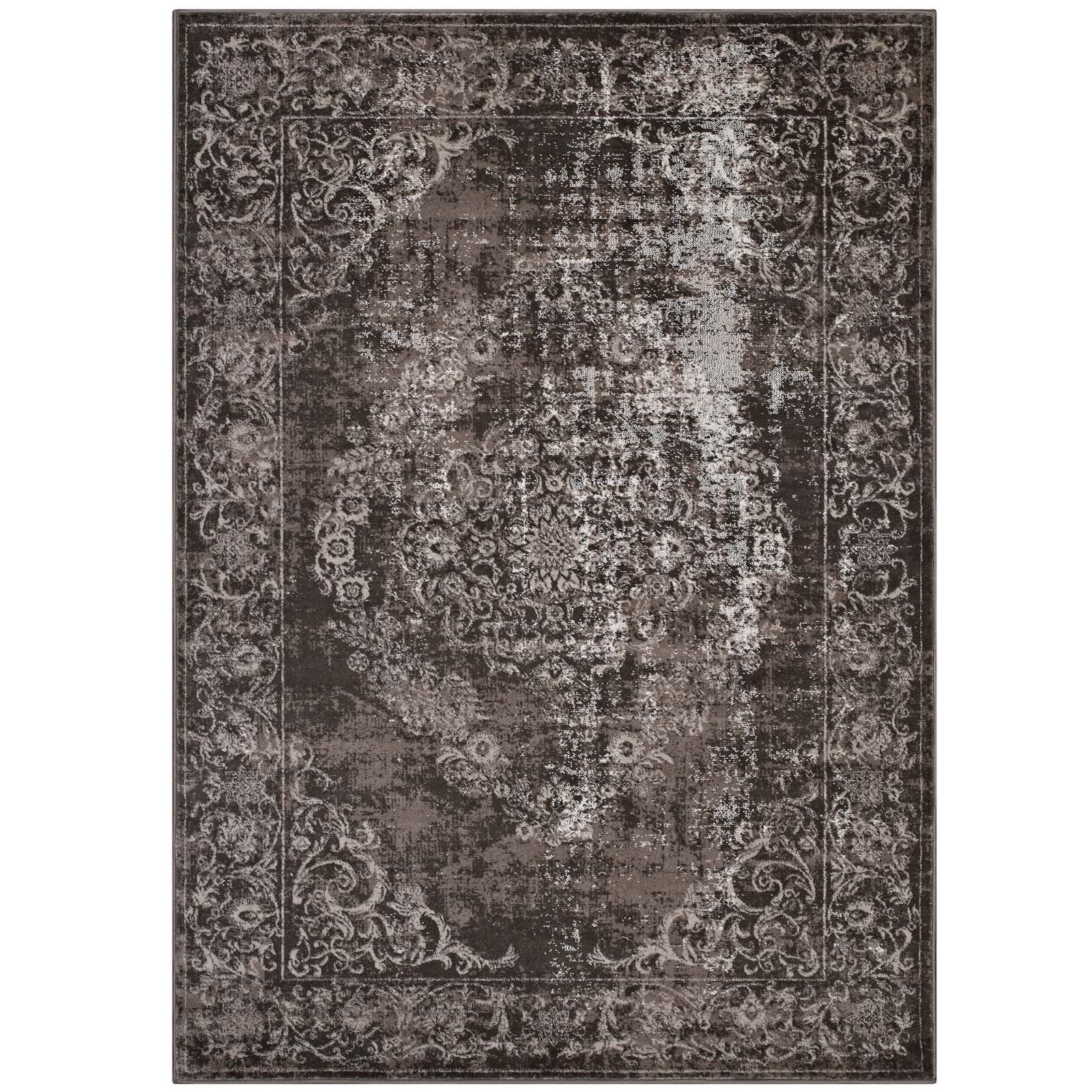 Gamela Rustic Vintage Ornate Floral Medallion Area Rug