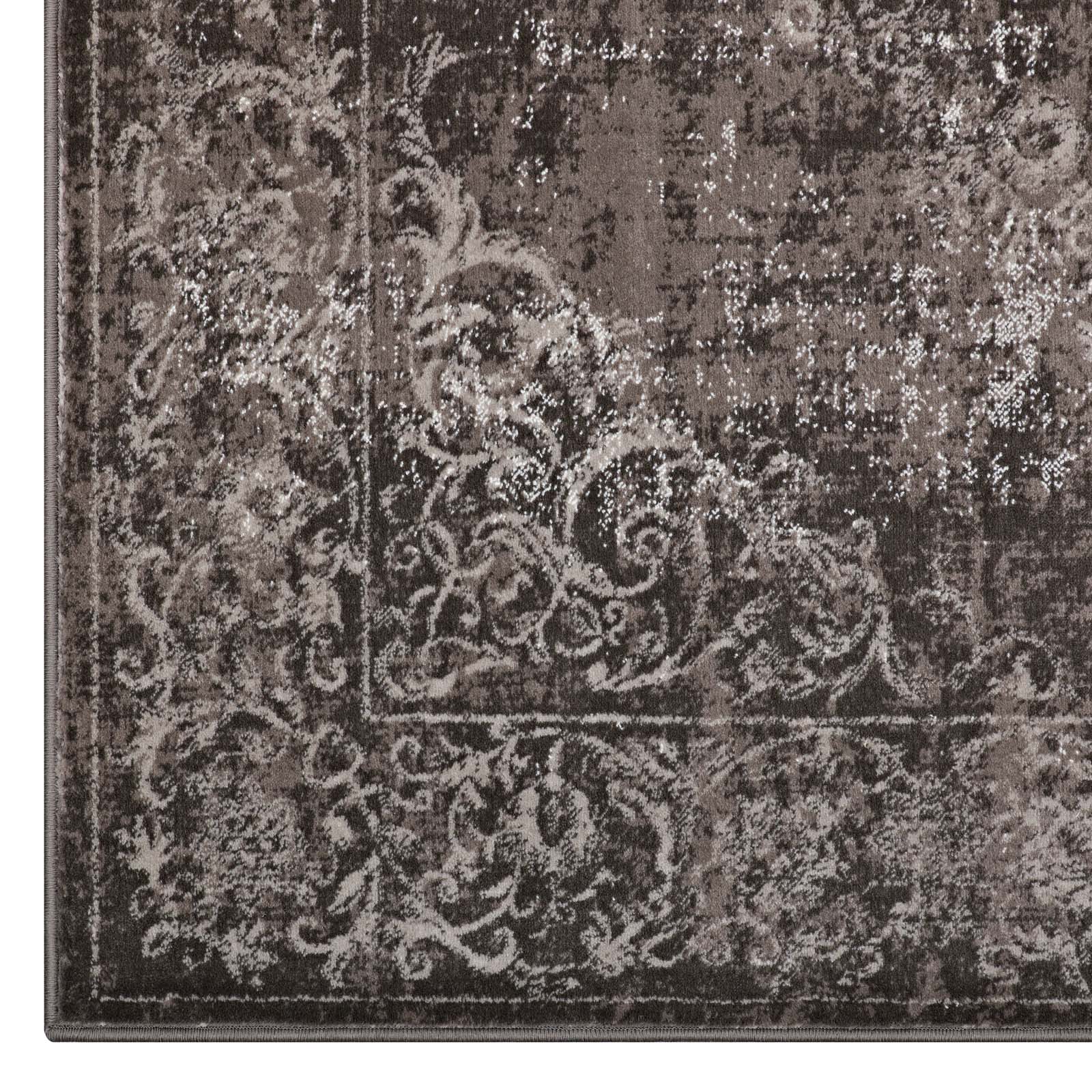 Gamela Rustic Vintage Ornate Floral Medallion Area Rug