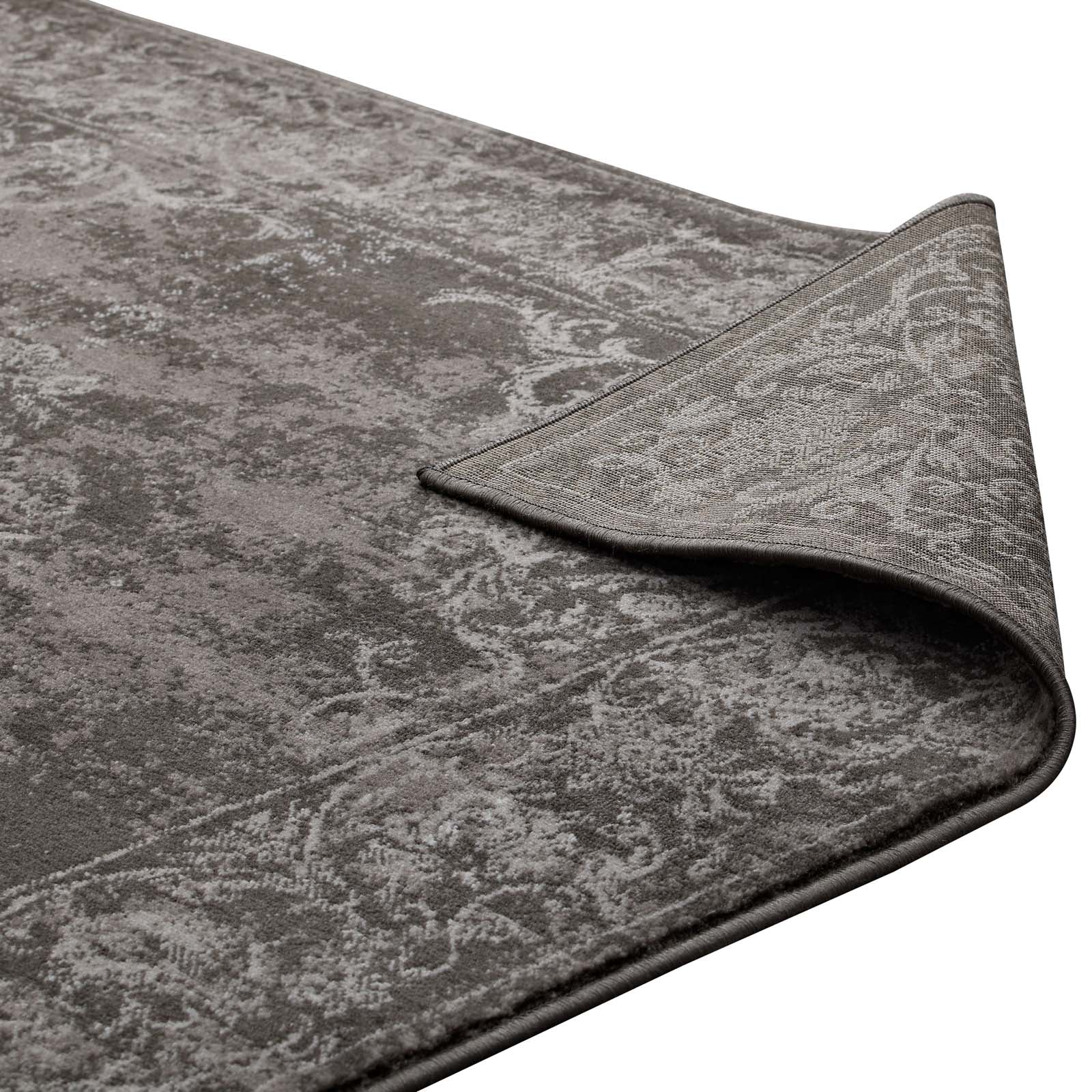 Gamela Rustic Vintage Ornate Floral Medallion Area Rug