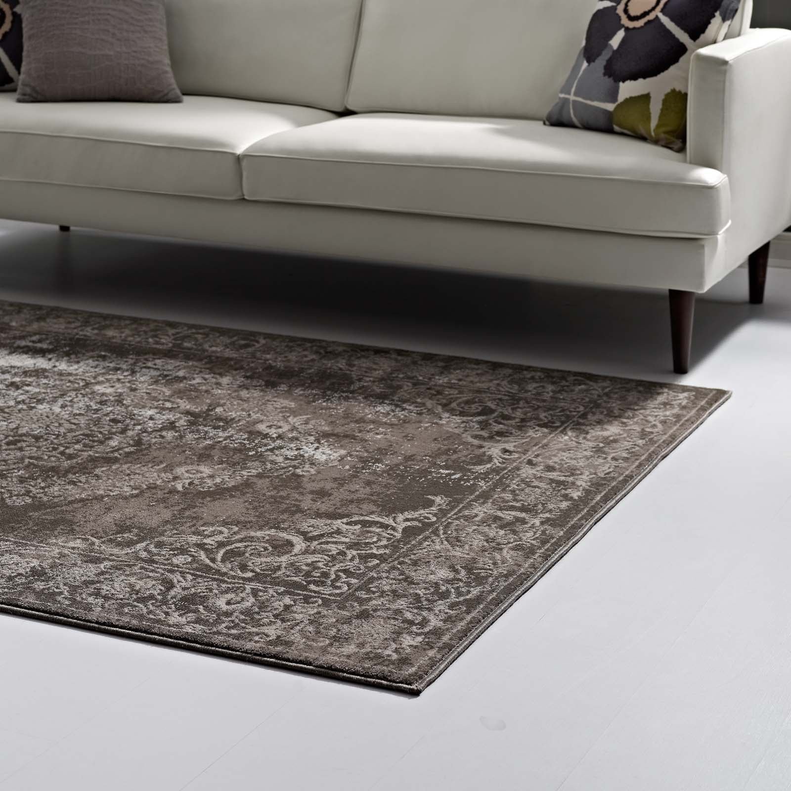 Gamela Rustic Vintage Ornate Floral Medallion Area Rug
