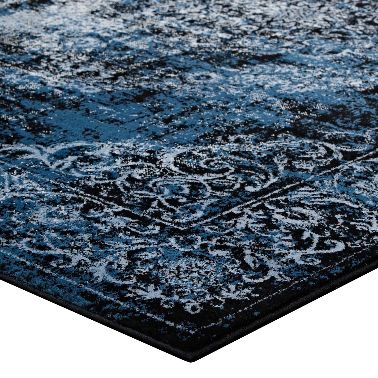 Gamela Rustic Vintage Ornate Floral Medallion Area Rug