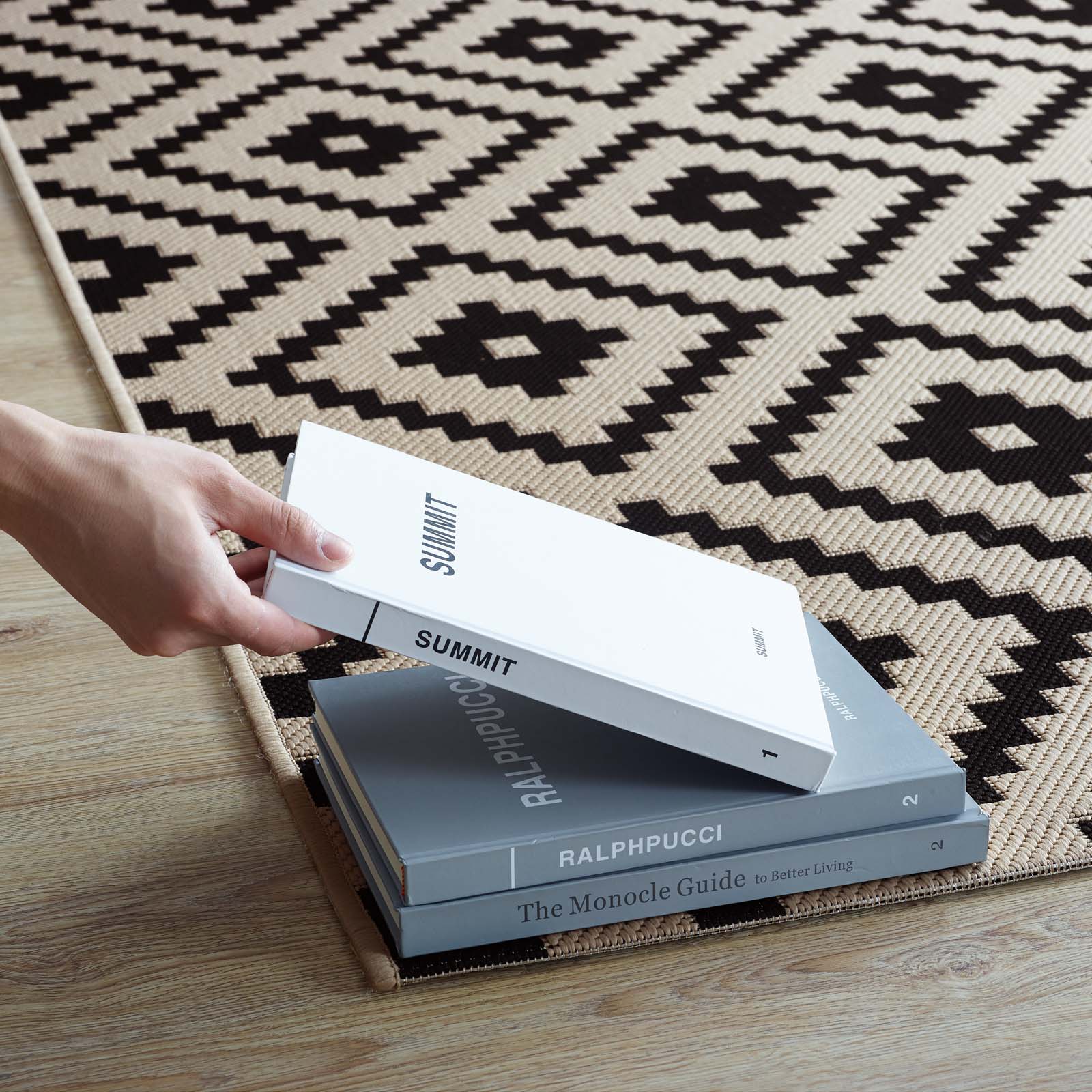 Perplex  Geometric Diamond Trellis Indoor and Outdoor Area Rug