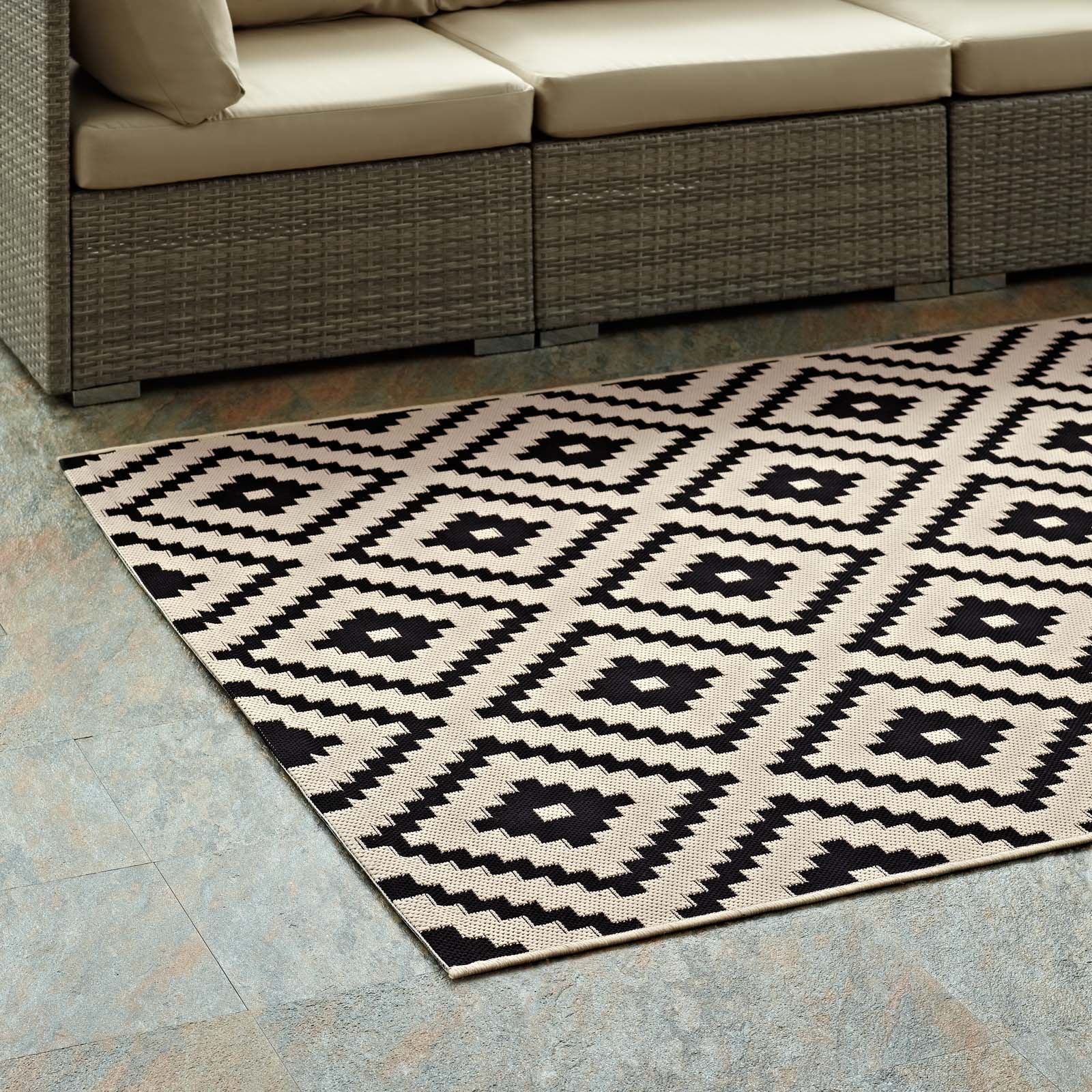 Perplex  Geometric Diamond Trellis Indoor and Outdoor Area Rug - East Shore Modern Home Furnishings