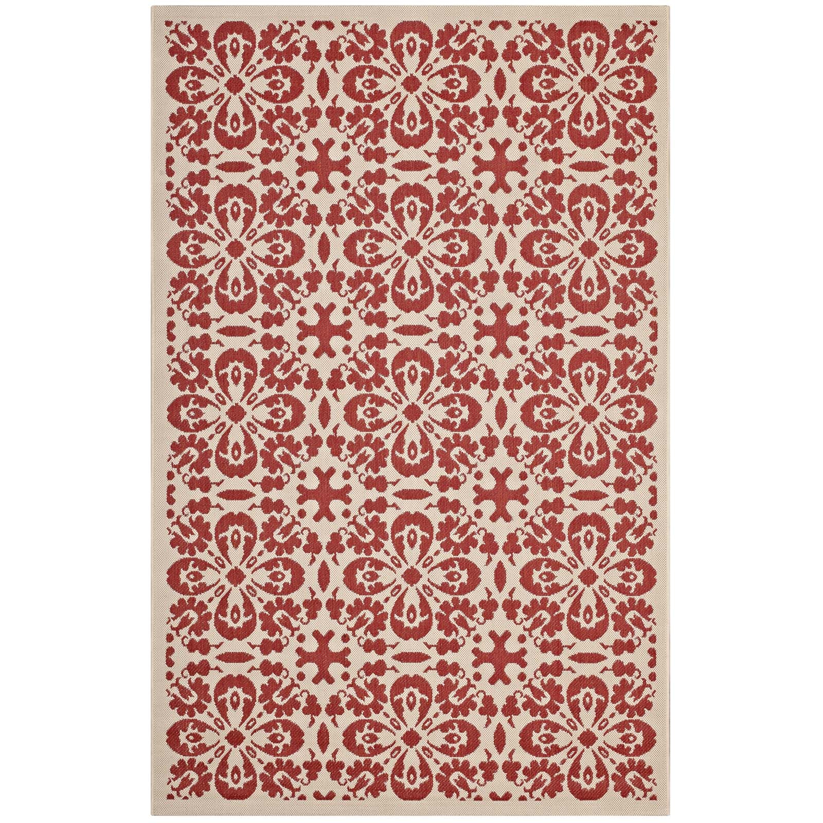 Ariana Vintage Floral Trellis Indoor and Outdoor Area Rug