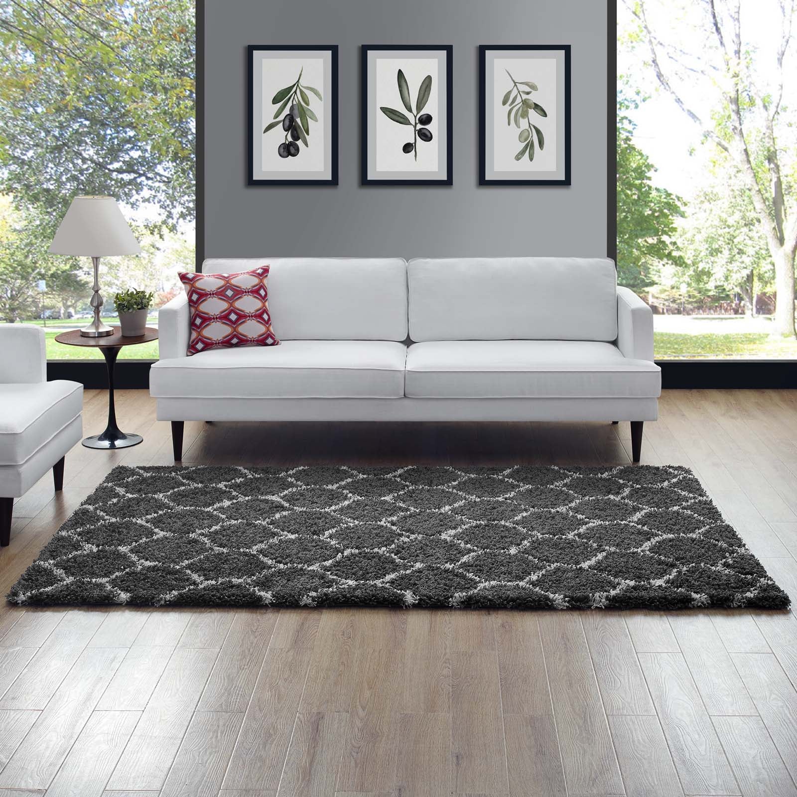 Solvea Moroccan Trellis Shag Area Rug