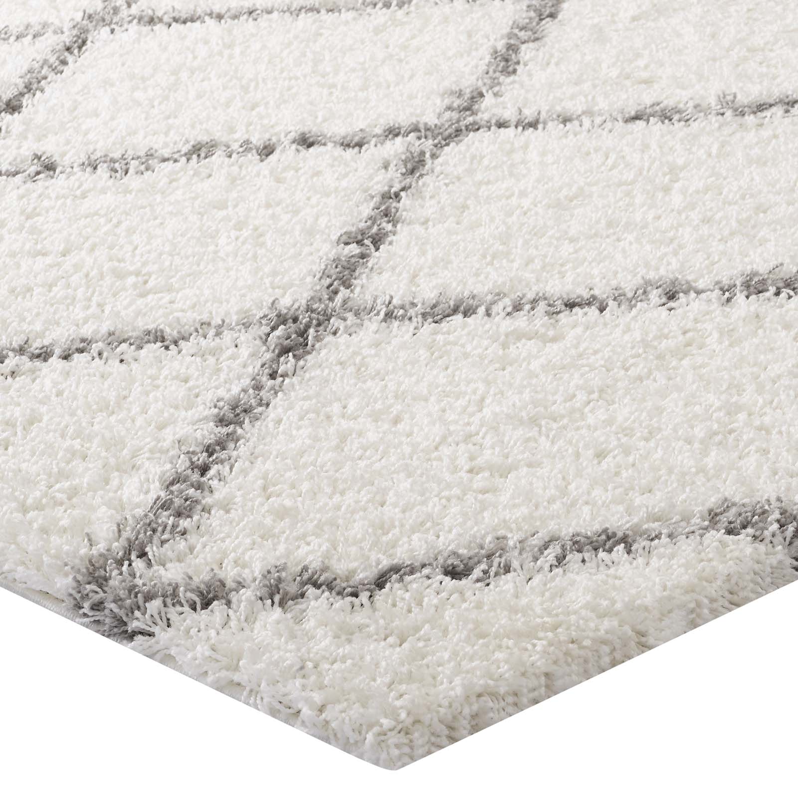 Toryn Diamond Lattice Shag Area Rug