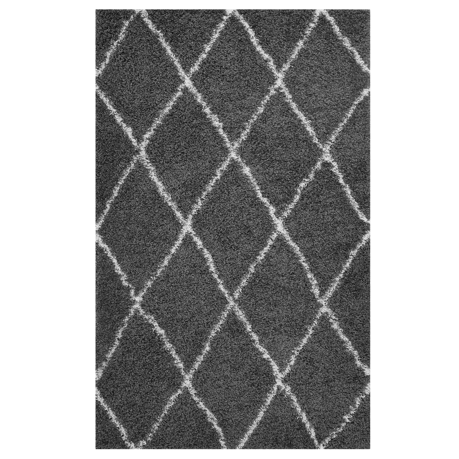 Toryn Diamond Lattice Shag Area Rug - East Shore Modern Home Furnishings