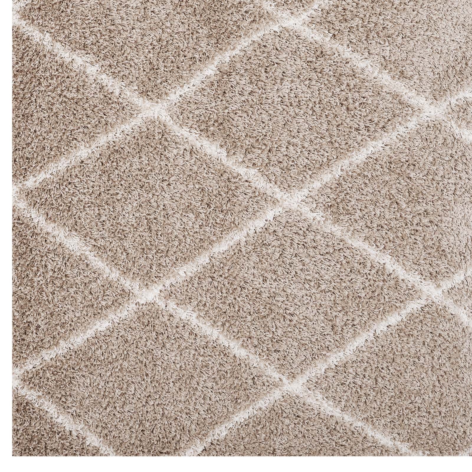 Toryn Diamond Lattice Shag Area Rug - East Shore Modern Home Furnishings