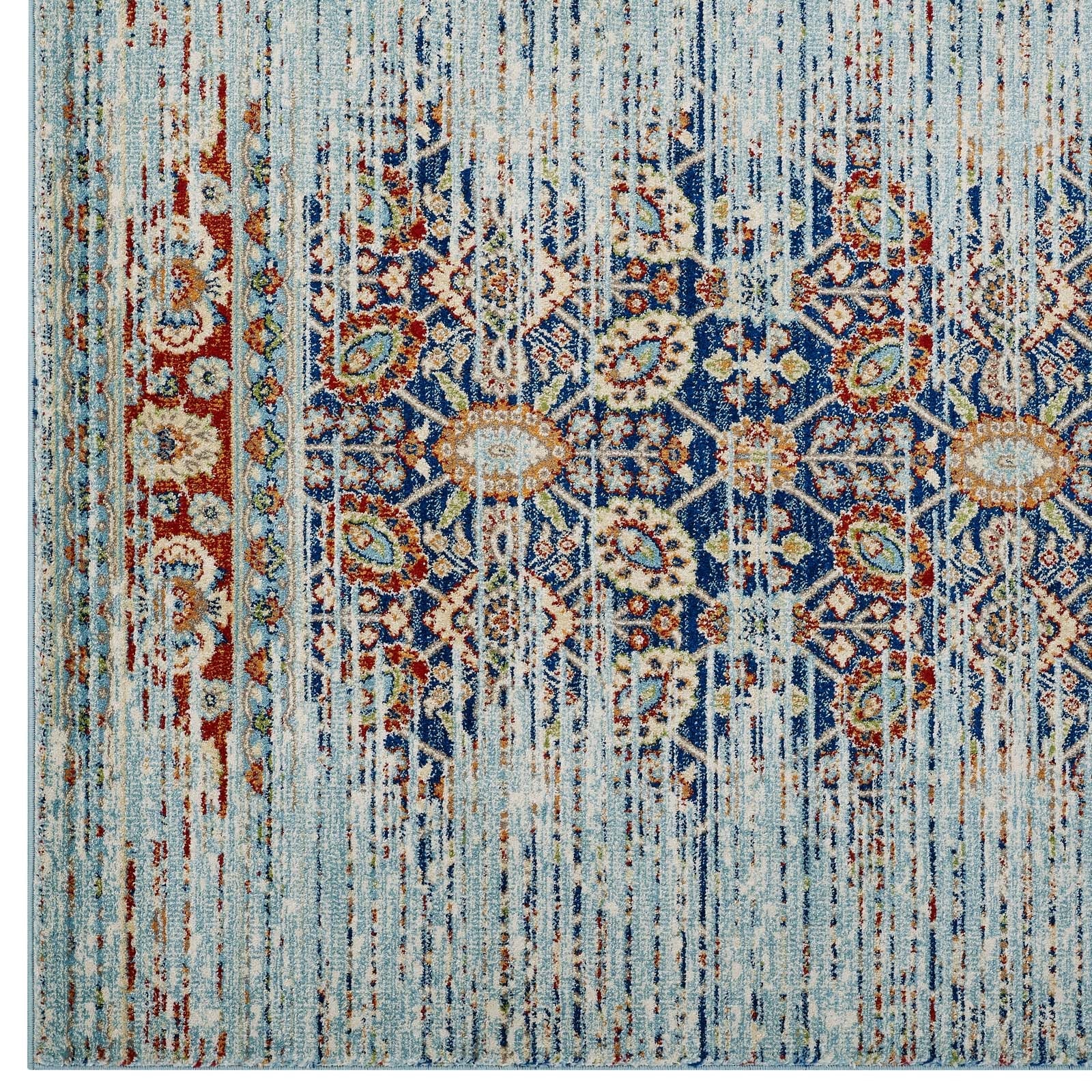 Naria Distressed Persian Medallion Area Rug - East Shore Modern Home Furnishings