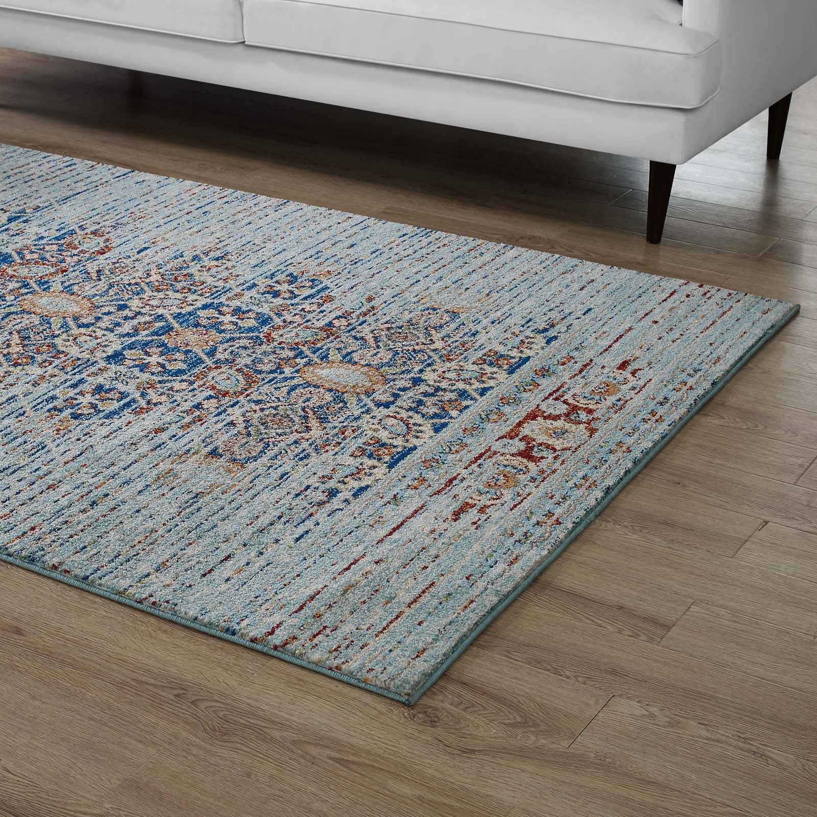 Naria Distressed Persian Medallion Area Rug - East Shore Modern Home Furnishings