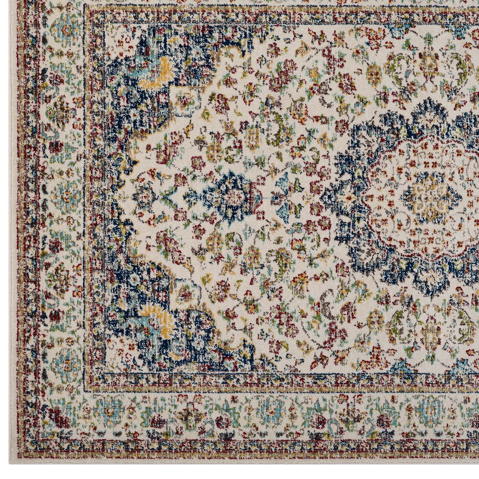 Meryam Distressed Persian Medallion 5x8 Area Rug - East Shore Modern Home Furnishings