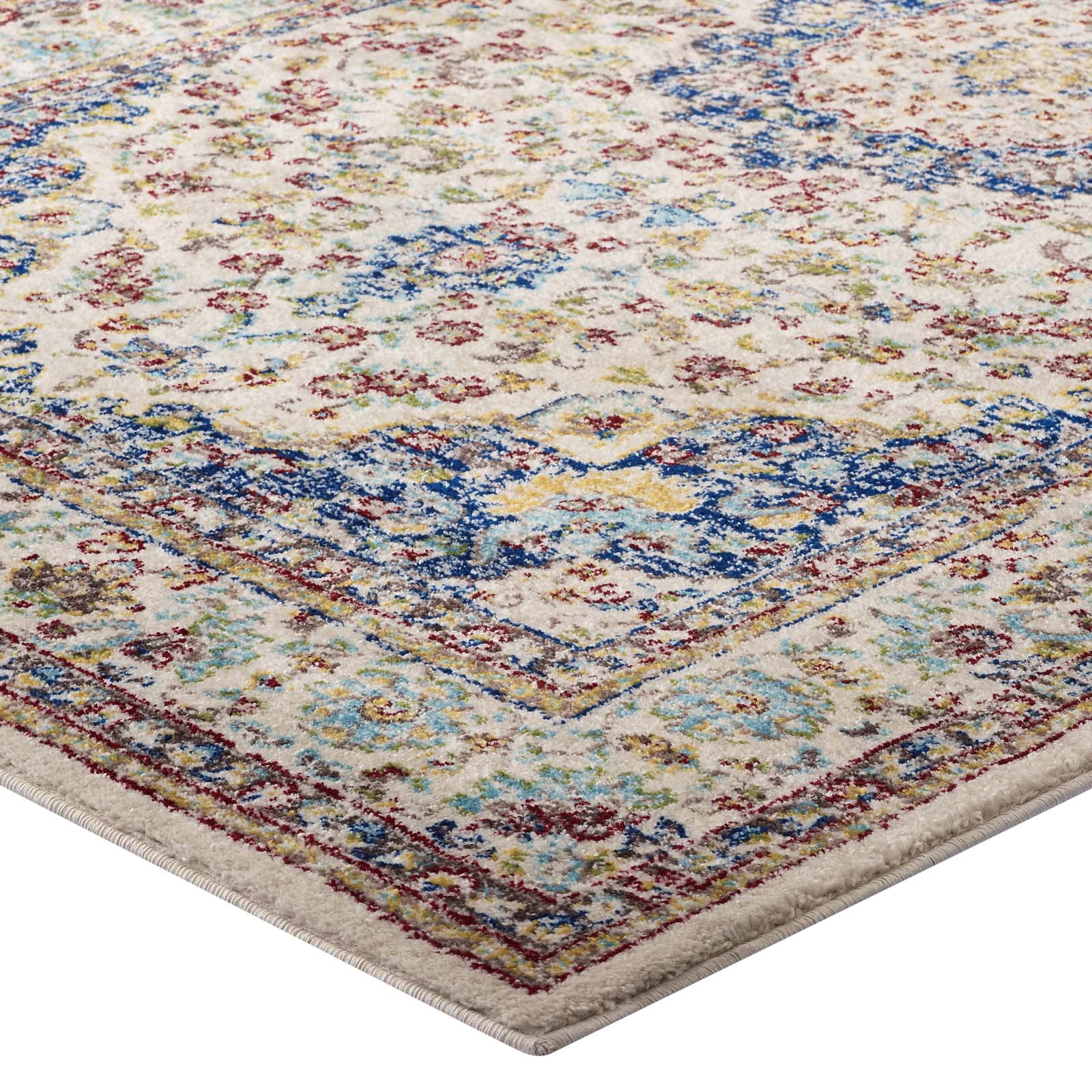 Meryam Distressed Persian Medallion 5x8 Area Rug - East Shore Modern Home Furnishings