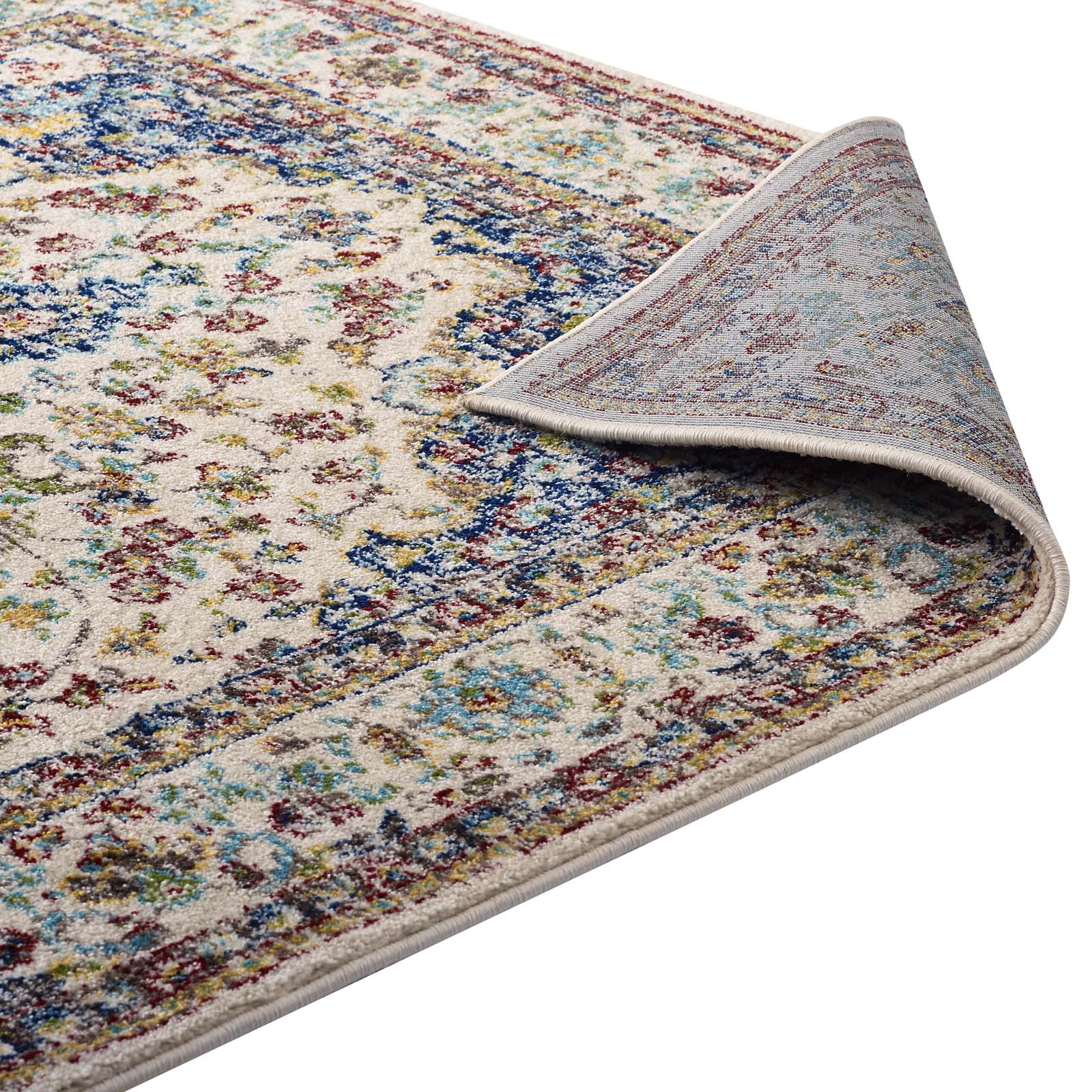 Meryam Distressed Persian Medallion 5x8 Area Rug - East Shore Modern Home Furnishings
