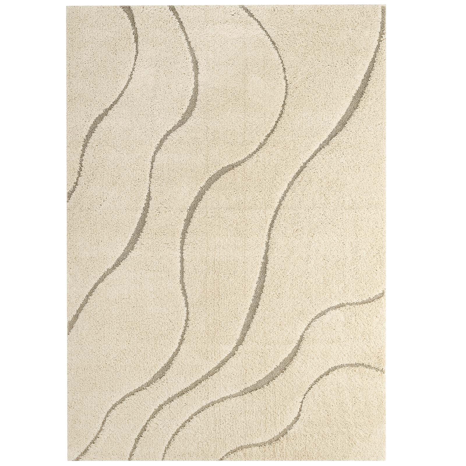 Jubilant Abound Abstract Swirl 5x8 Shag Area Rug