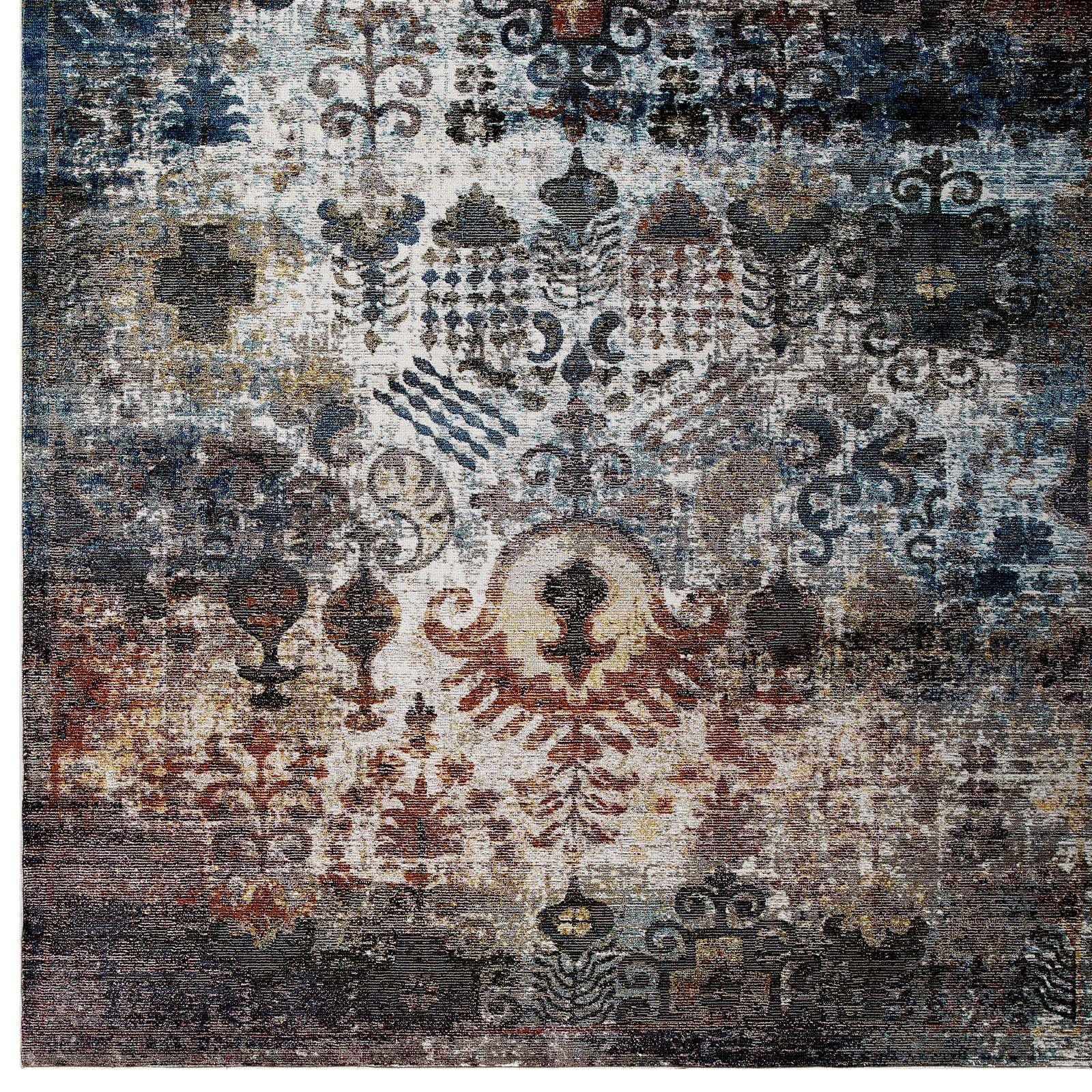 Success Tahira Transitional Distressed Vintage Floral Moroccan Trellis 4x6 Area Rug - East Shore Modern Home Furnishings