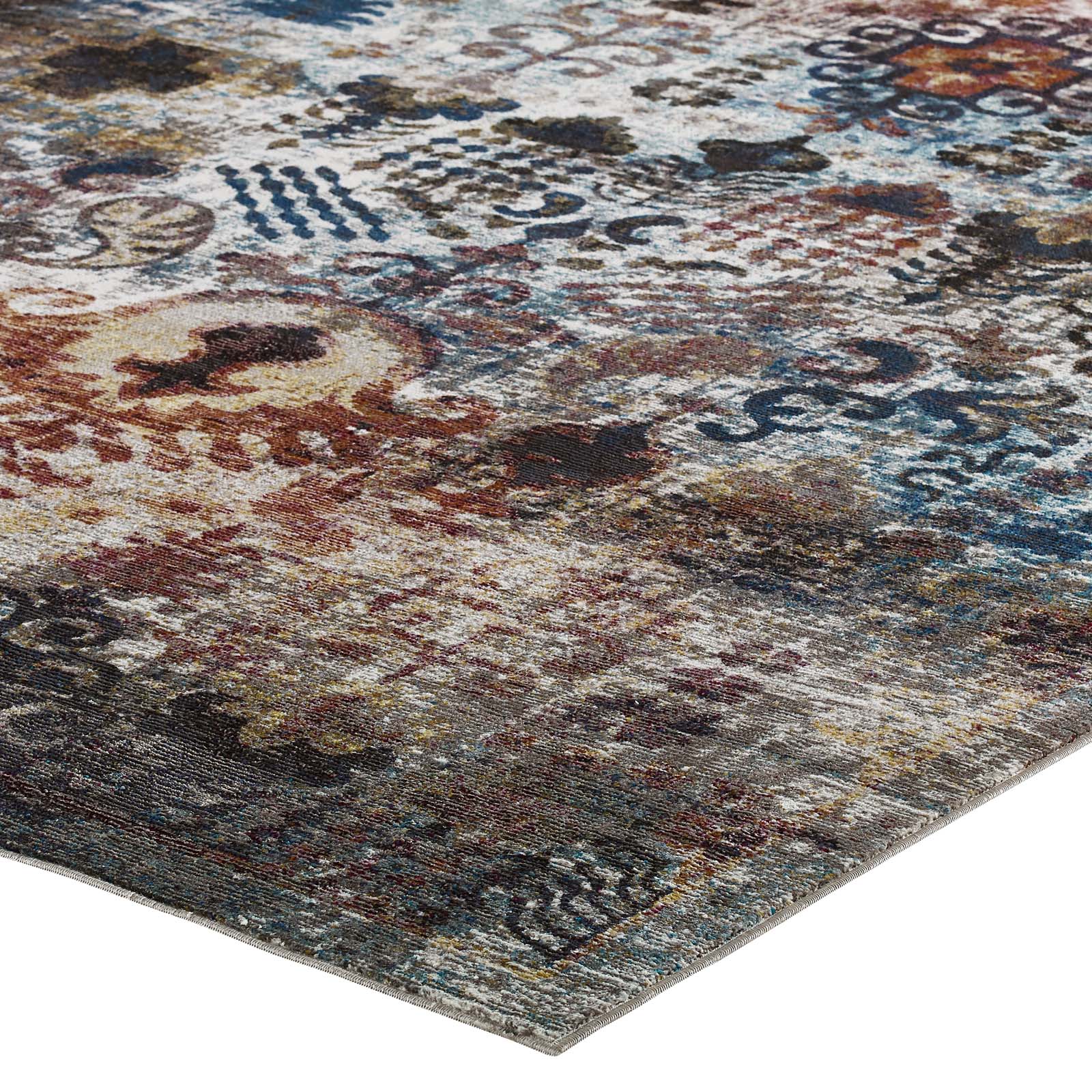 Success Tahira Transitional Distressed Vintage Floral Moroccan Trellis 8x10 Area Rug - East Shore Modern Home Furnishings