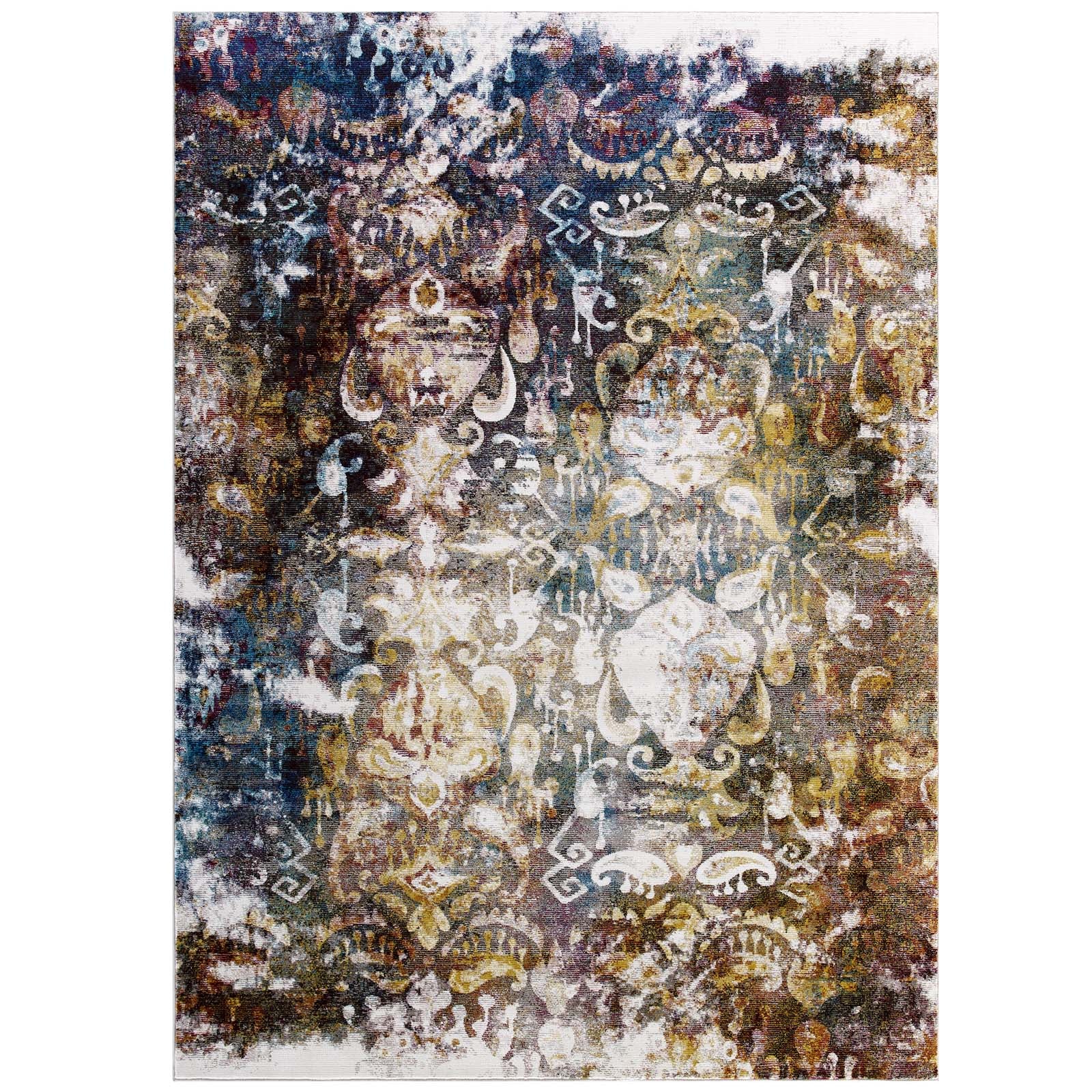 Success Jayla Transitional Distressed Vintage Floral Moroccan Trellis 4x6 Area Rug - East Shore Modern Home Furnishings