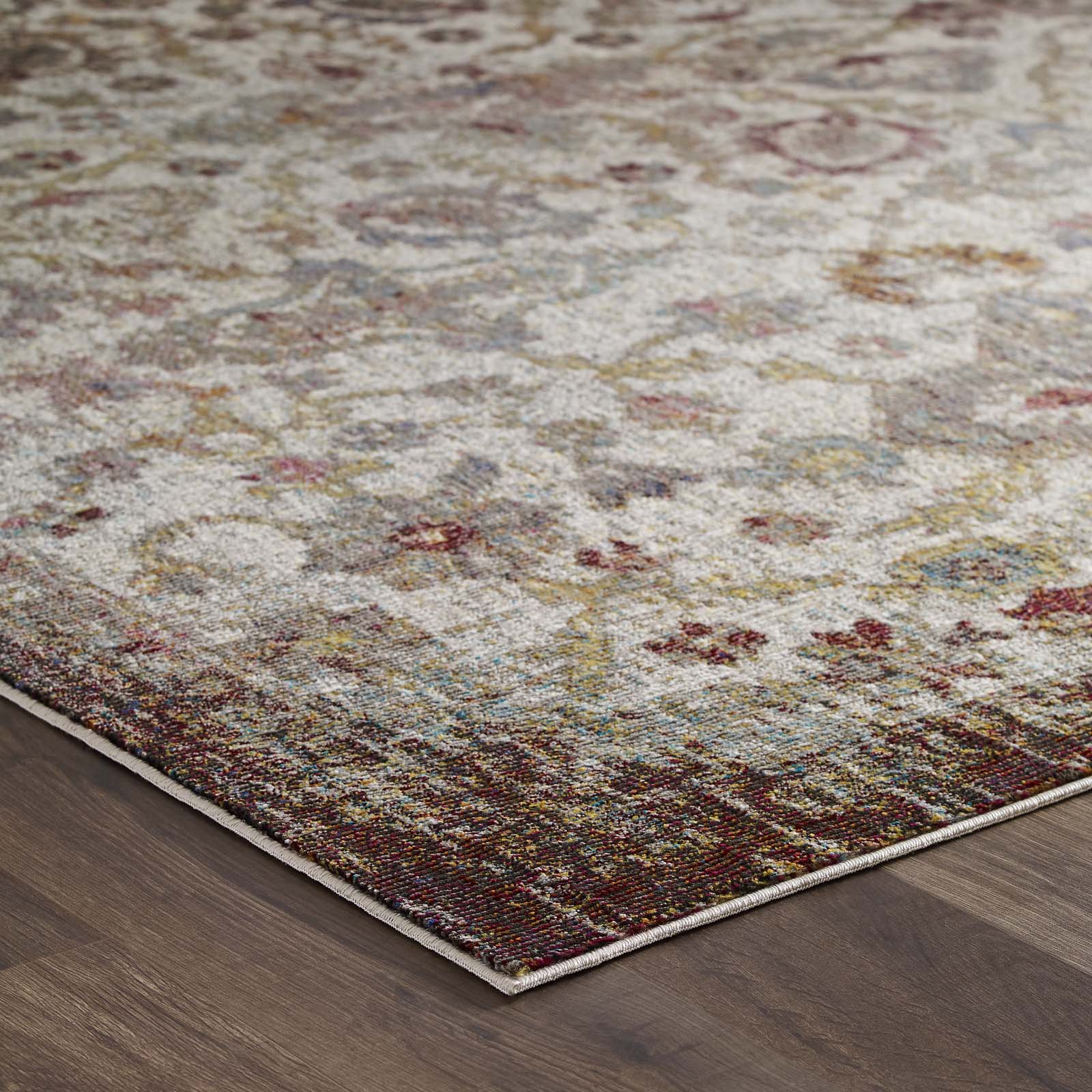 Success Kaede Distressed Vintage Floral Moroccan Trellis Area Rug