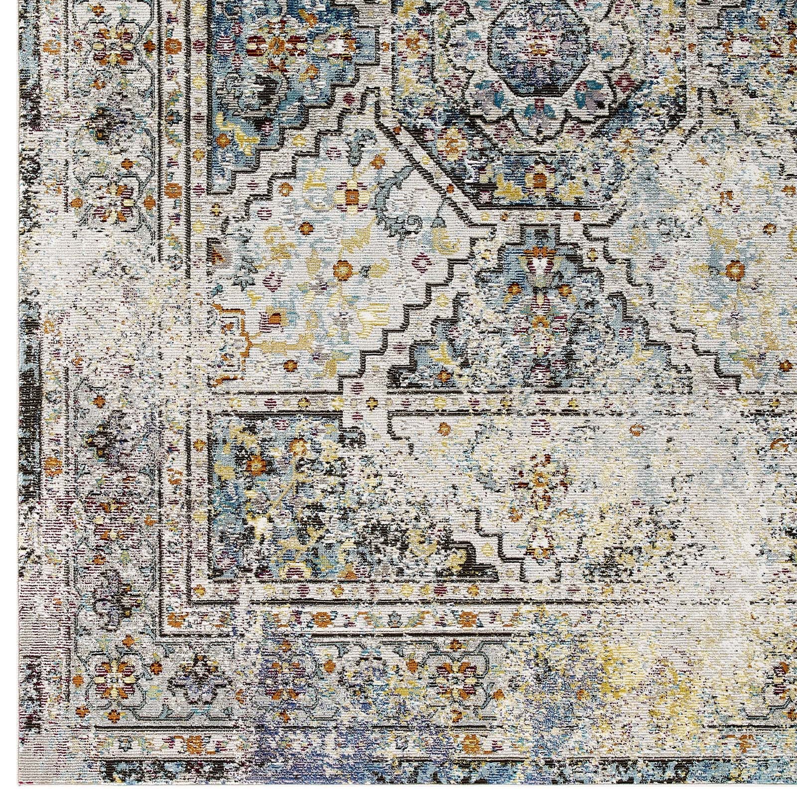 Success Jacinda Distressed Vintage Floral Persian Medallion 8x10 Area Rug - East Shore Modern Home Furnishings