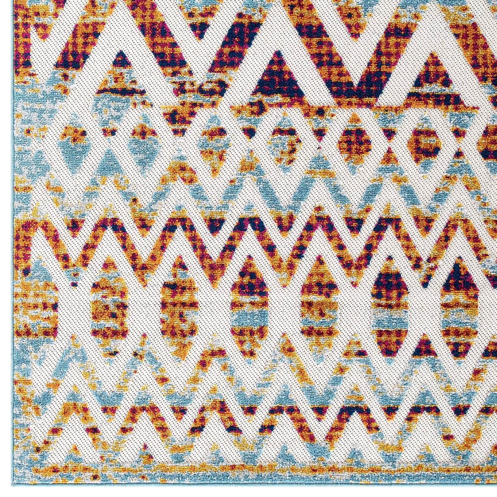 Reflect Tamako Diamond and Chevron Moroccan Trellis 5x8 Indoor / Outdoor Area Rug - East Shore Modern Home Furnishings