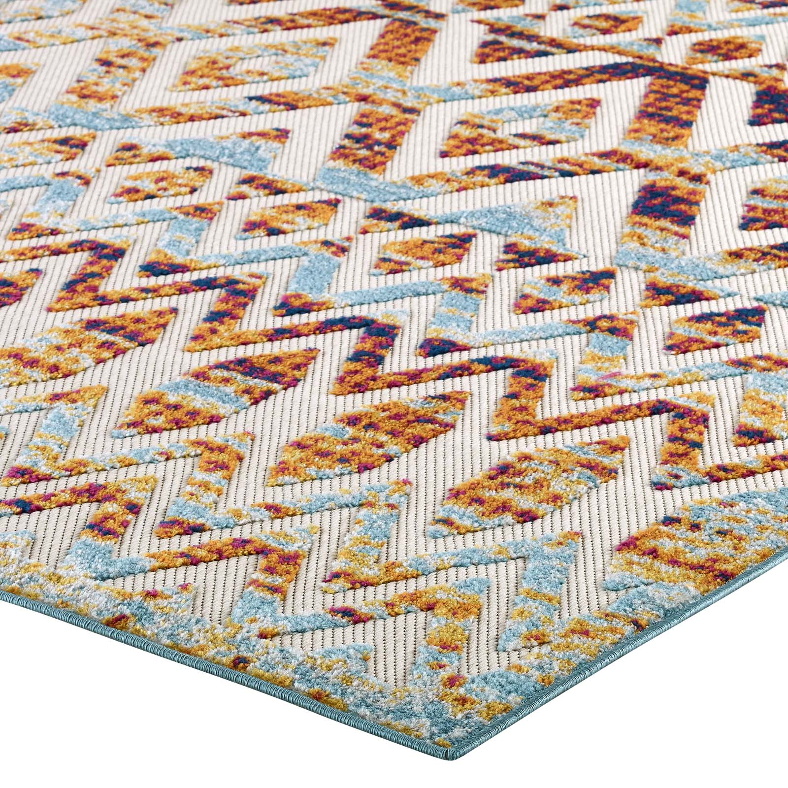 Reflect Tamako Diamond and Chevron Moroccan Trellis 5x8 Indoor / Outdoor Area Rug - East Shore Modern Home Furnishings