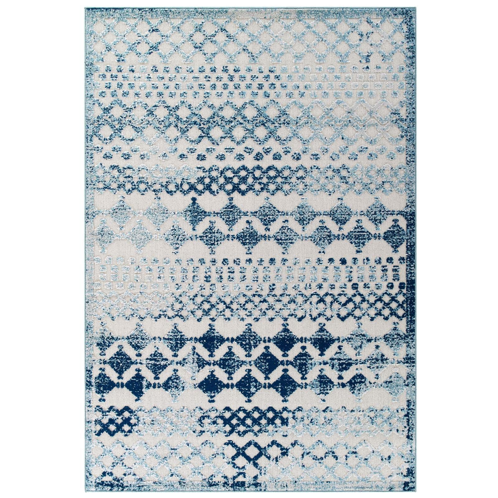 Reflect Giada Distressed Vintage Abstract Diamond Moroccan Trellis Indoor/Outdoor Area Rug - East Shore Modern Home Furnishings