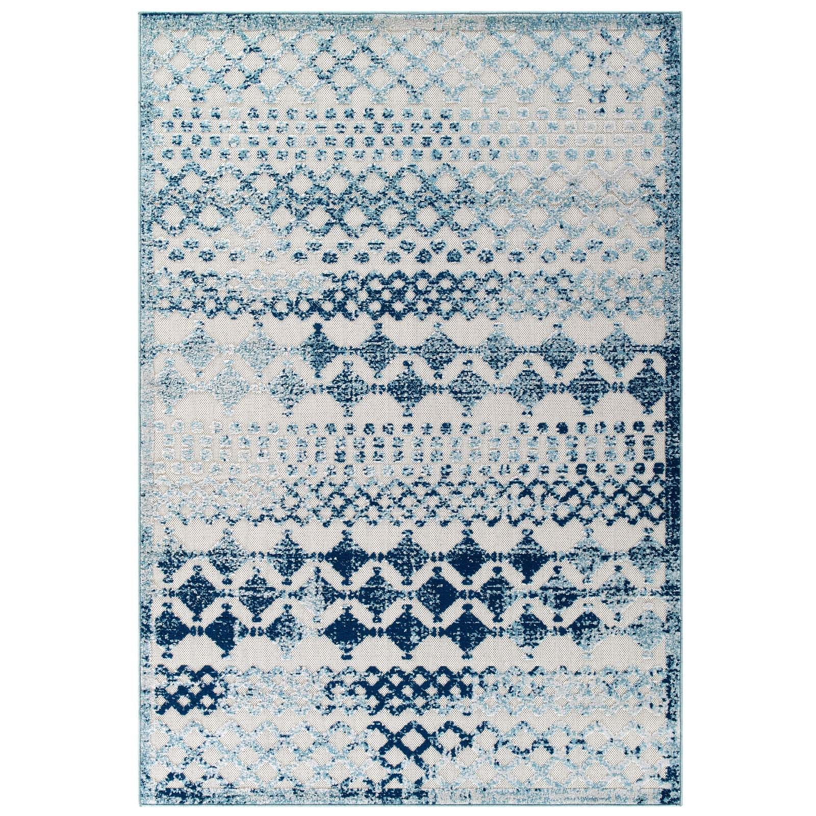 Reflect Giada Distressed Vintage Abstract Diamond Moroccan Trellis Indoor/Outdoor Area Rug