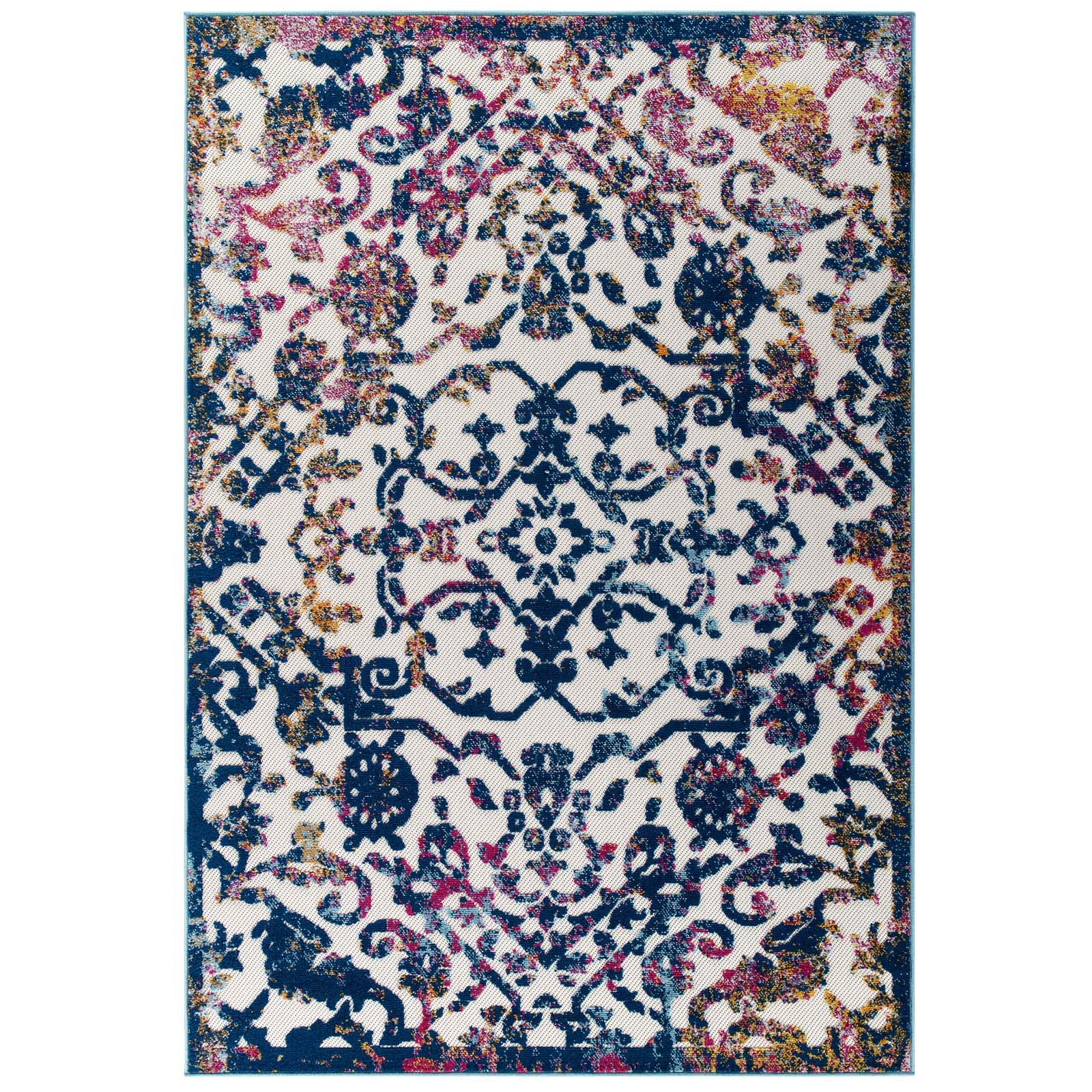 Reflect Primrose Ornate Floral Lattice Indoor/Outdoor Area Rug - East Shore Modern Home Furnishings