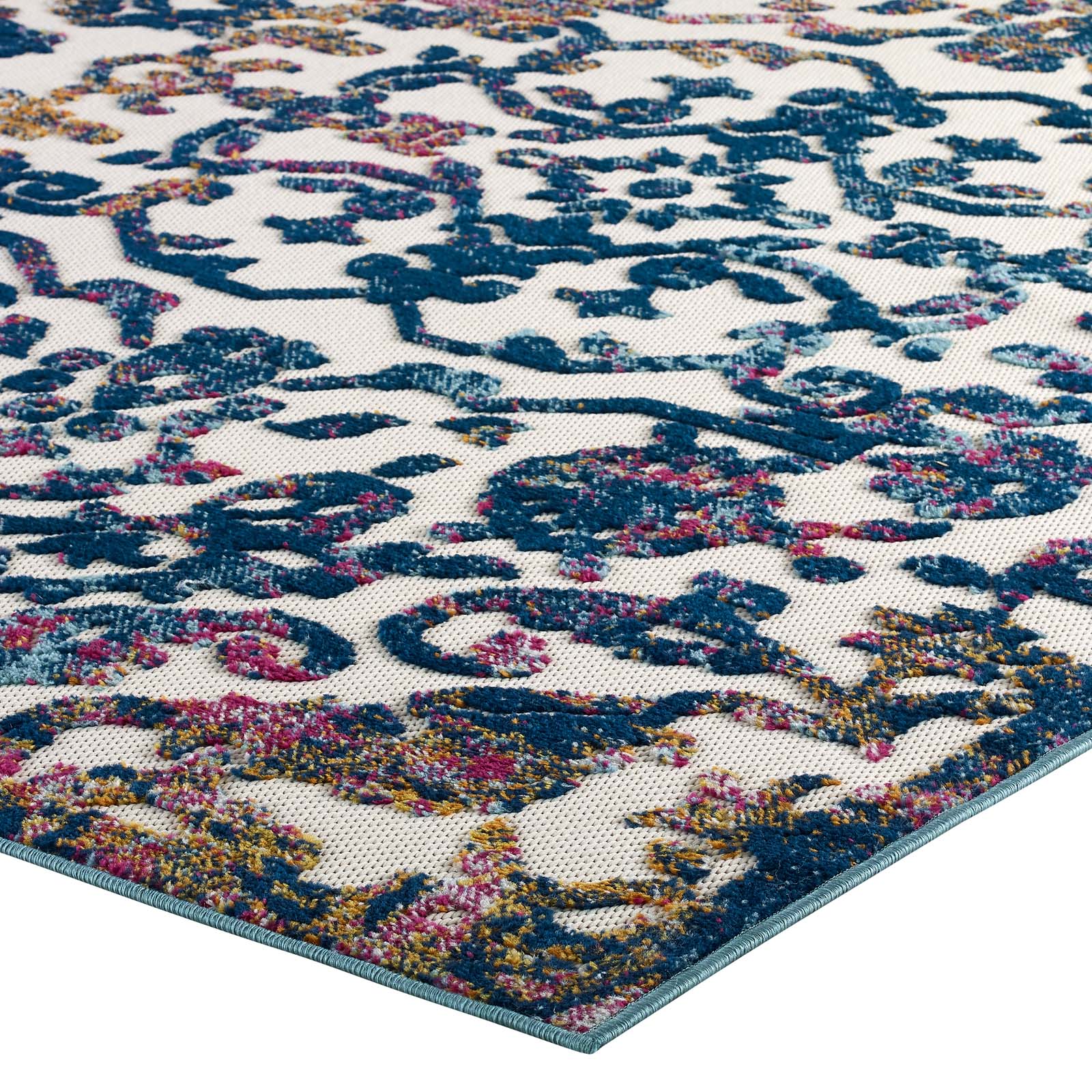 Reflect Primrose Ornate Floral Lattice Indoor/Outdoor Area Rug - East Shore Modern Home Furnishings