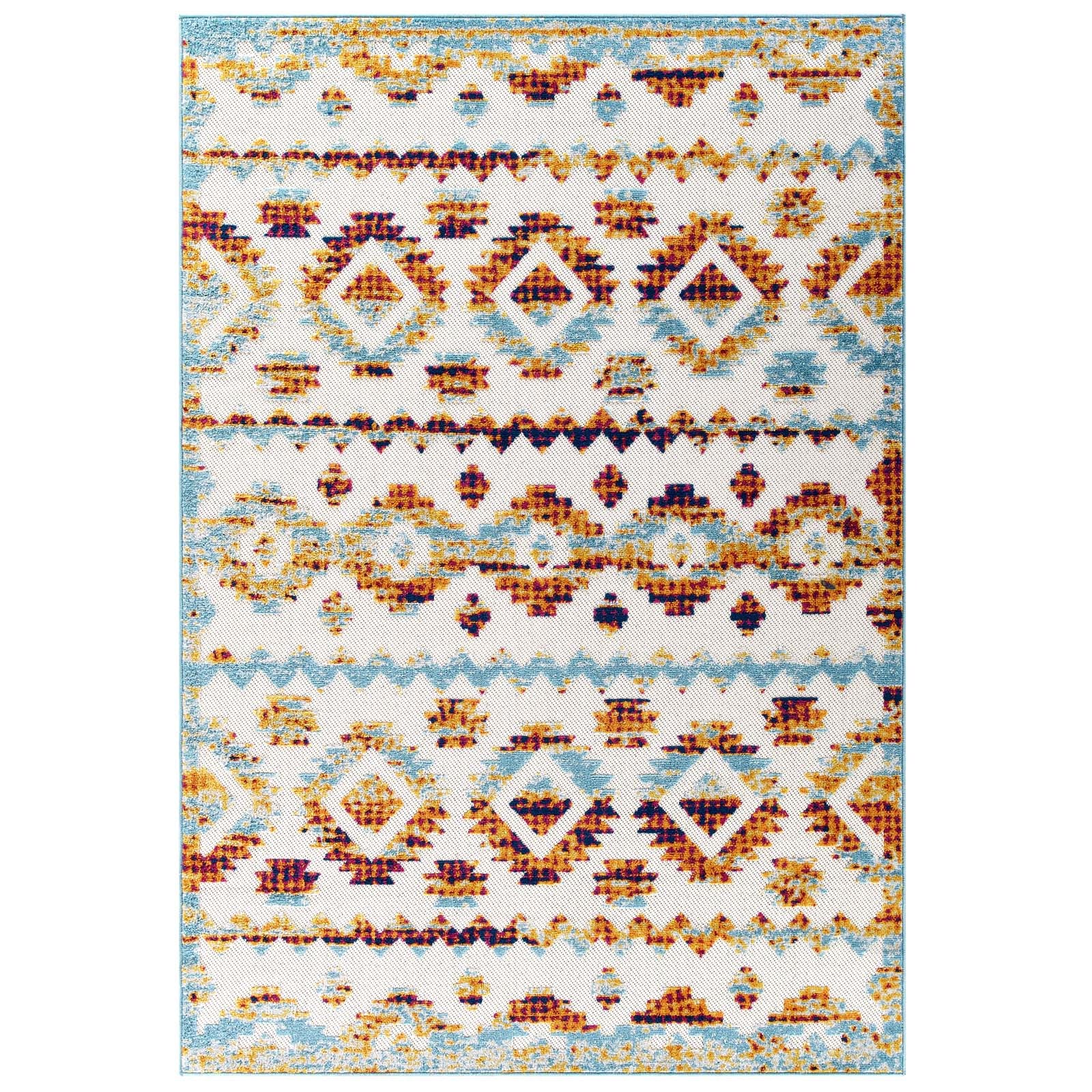 Reflect Takara Abstract Diamond Moroccan Trellis 8x10 Indoor and Outdoor Area Rug - East Shore Modern Home Furnishings