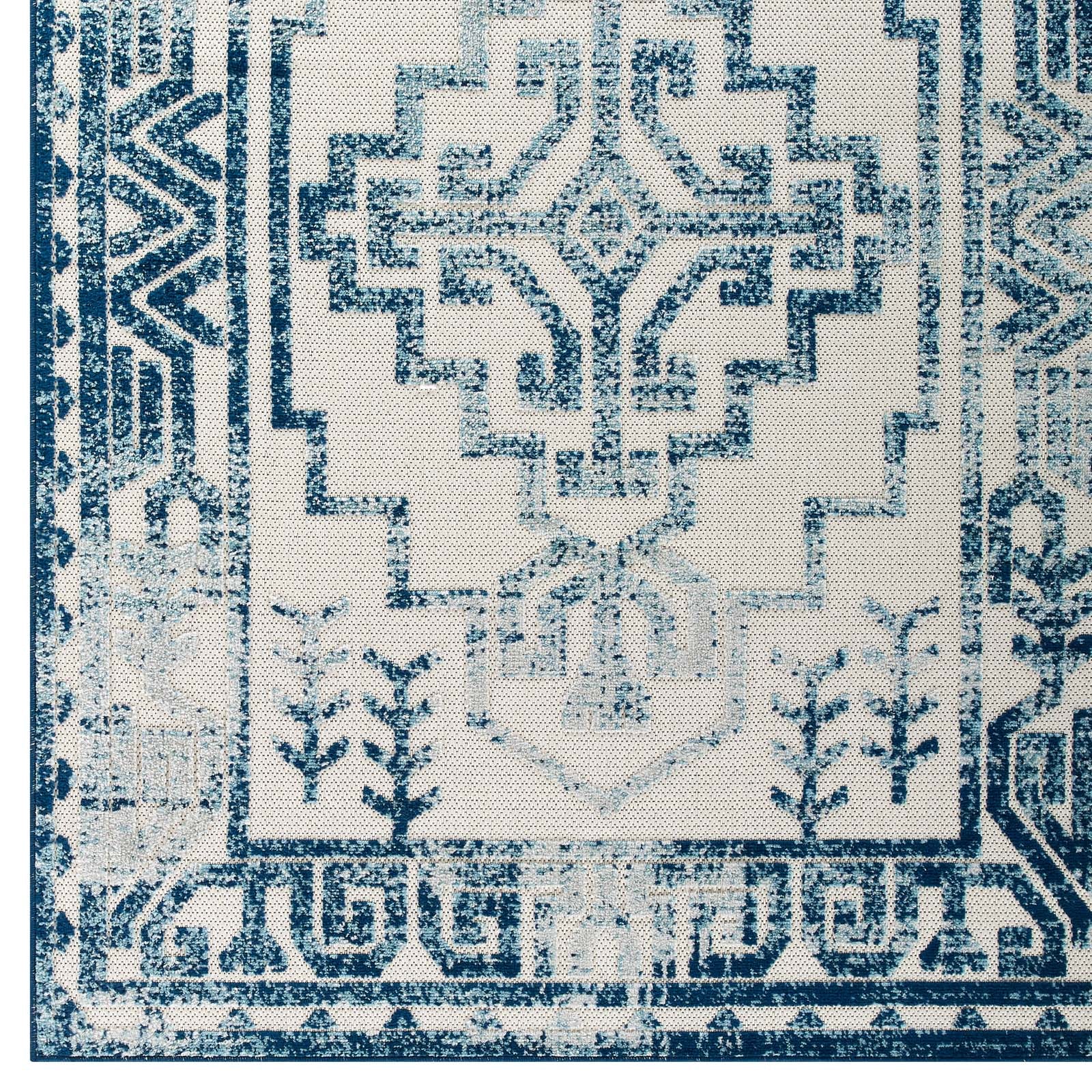 Reflect Nyssa Distressed Geometric Southwestern Aztec 8x10 Indoor/Outdoor Area Rug - East Shore Modern Home Furnishings
