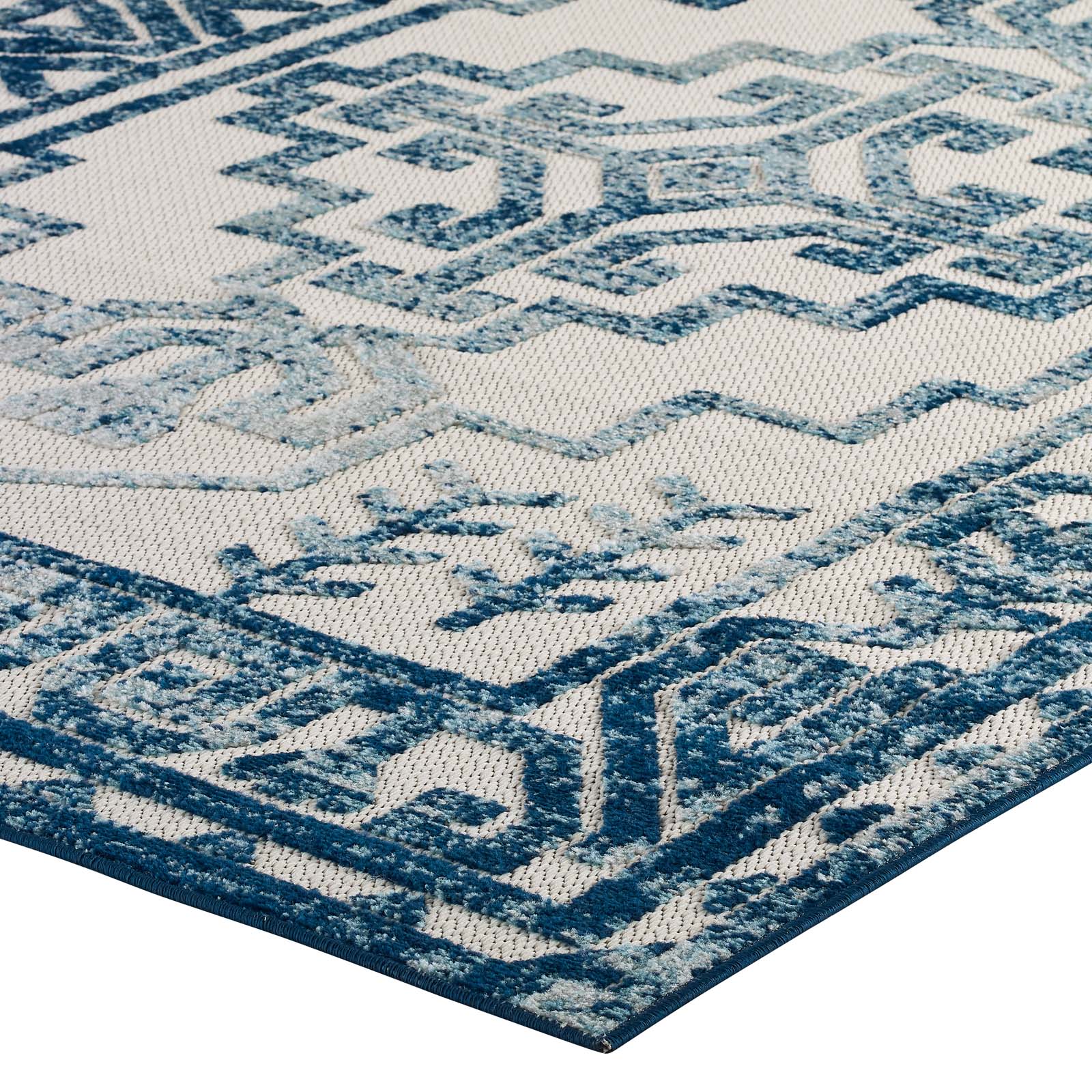 Reflect Nyssa Distressed Geometric Southwestern Aztec 8x10 Indoor/Outdoor Area Rug - East Shore Modern Home Furnishings