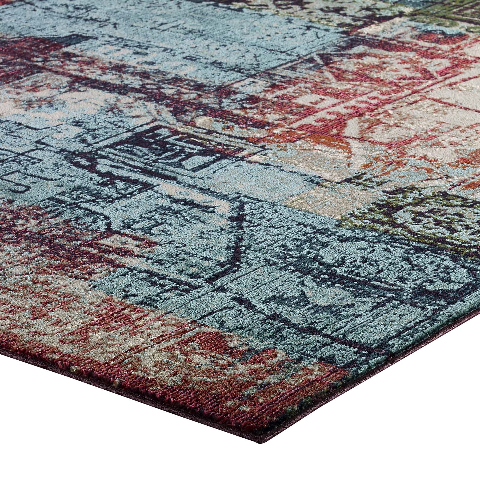 Tribute Elowen Contemporary Modern Vintage Mosaic Area Rug - East Shore Modern Home Furnishings