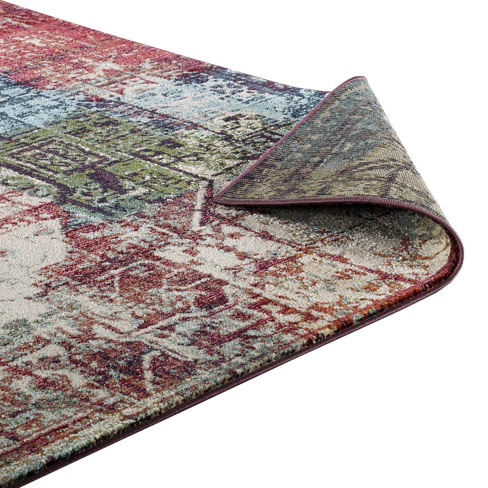 Tribute Elowen Contemporary Modern Vintage Mosaic Area Rug - East Shore Modern Home Furnishings