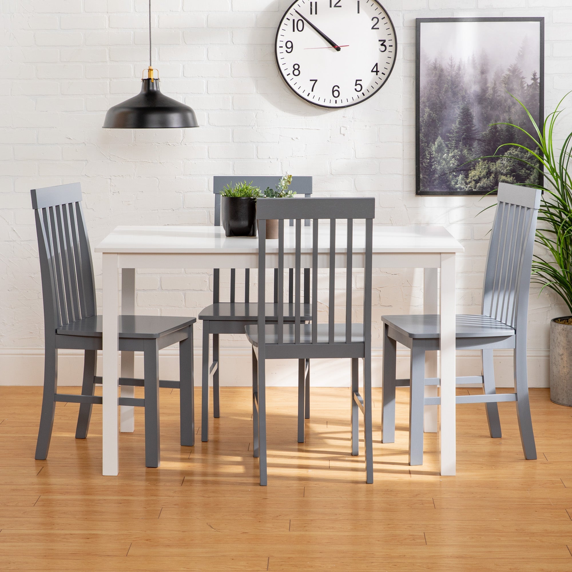 5-Piece Modern Farmhouse Dining Set - East Shore Modern Home Furnishings