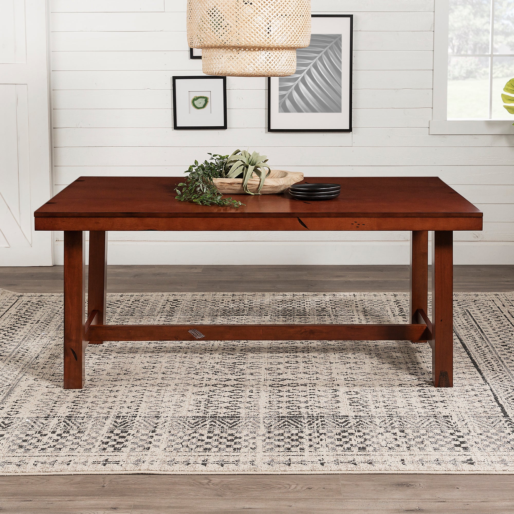 68" Rustic Wood Expandable Dining Table - East Shore Modern Home Furnishings