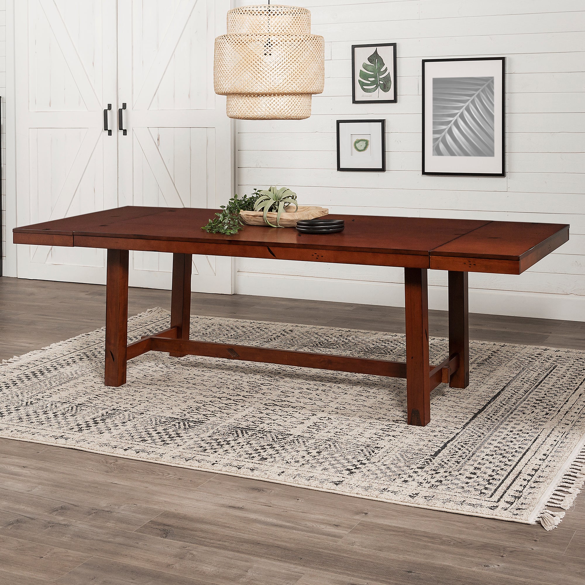 68" Rustic Wood Expandable Dining Table - East Shore Modern Home Furnishings