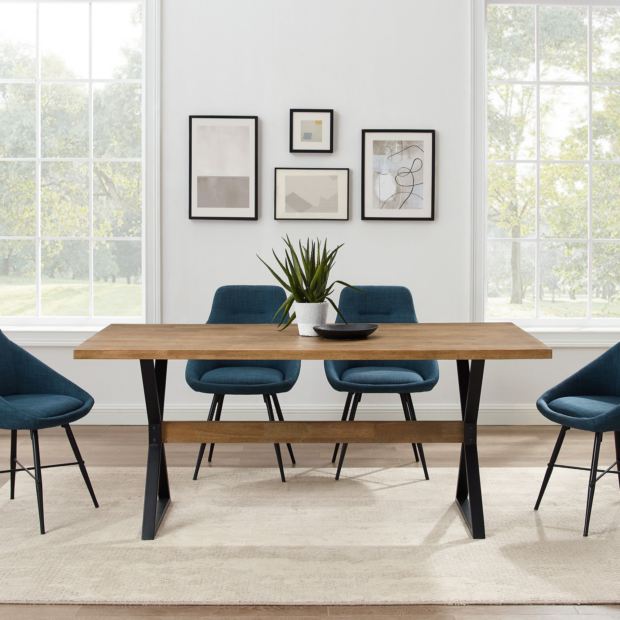 Amherst 72" X Leg Dining Table - East Shore Modern Home Furnishings
