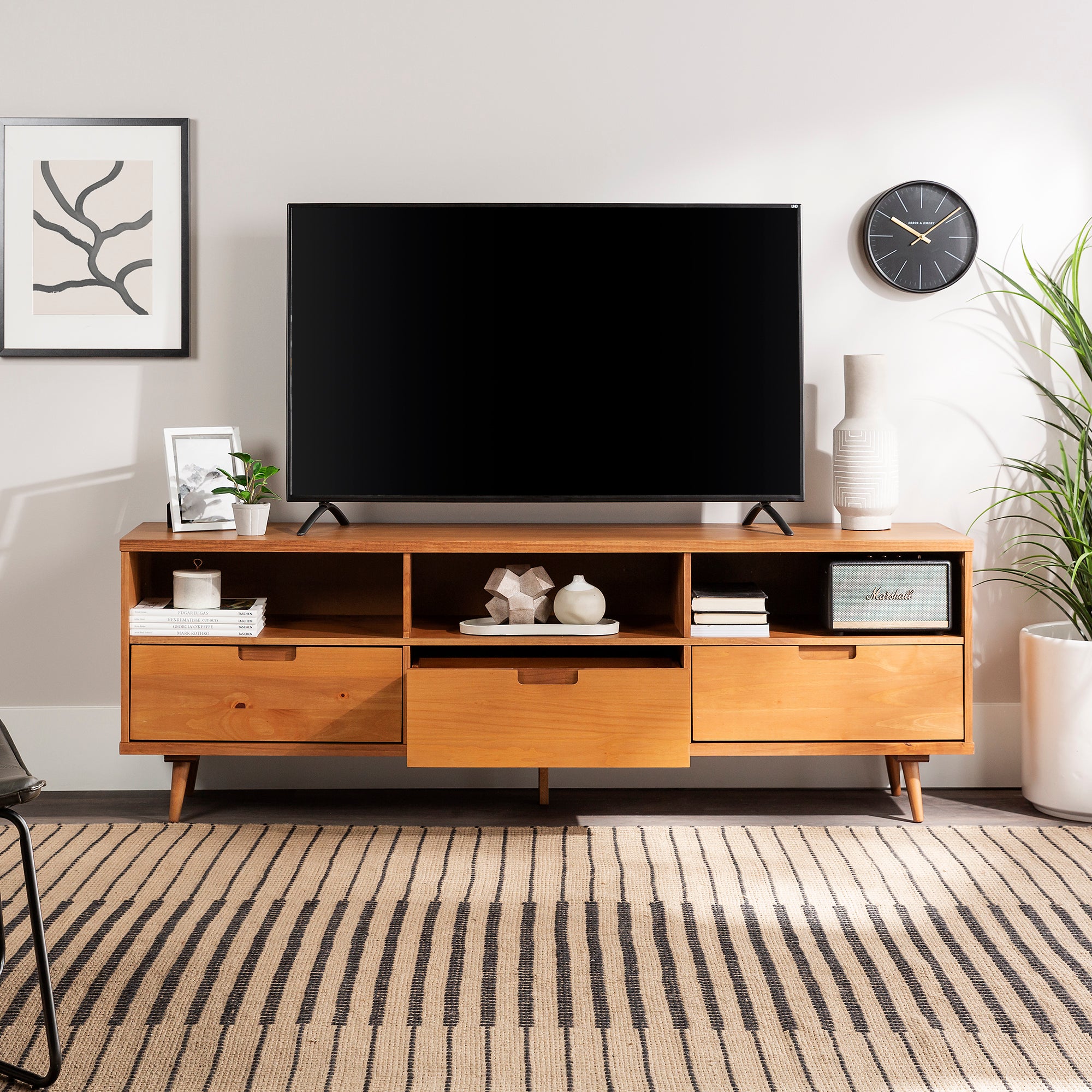 Ivy 70" 3 Drawer Solid Wood TV Stand - East Shore Modern Home Furnishings
