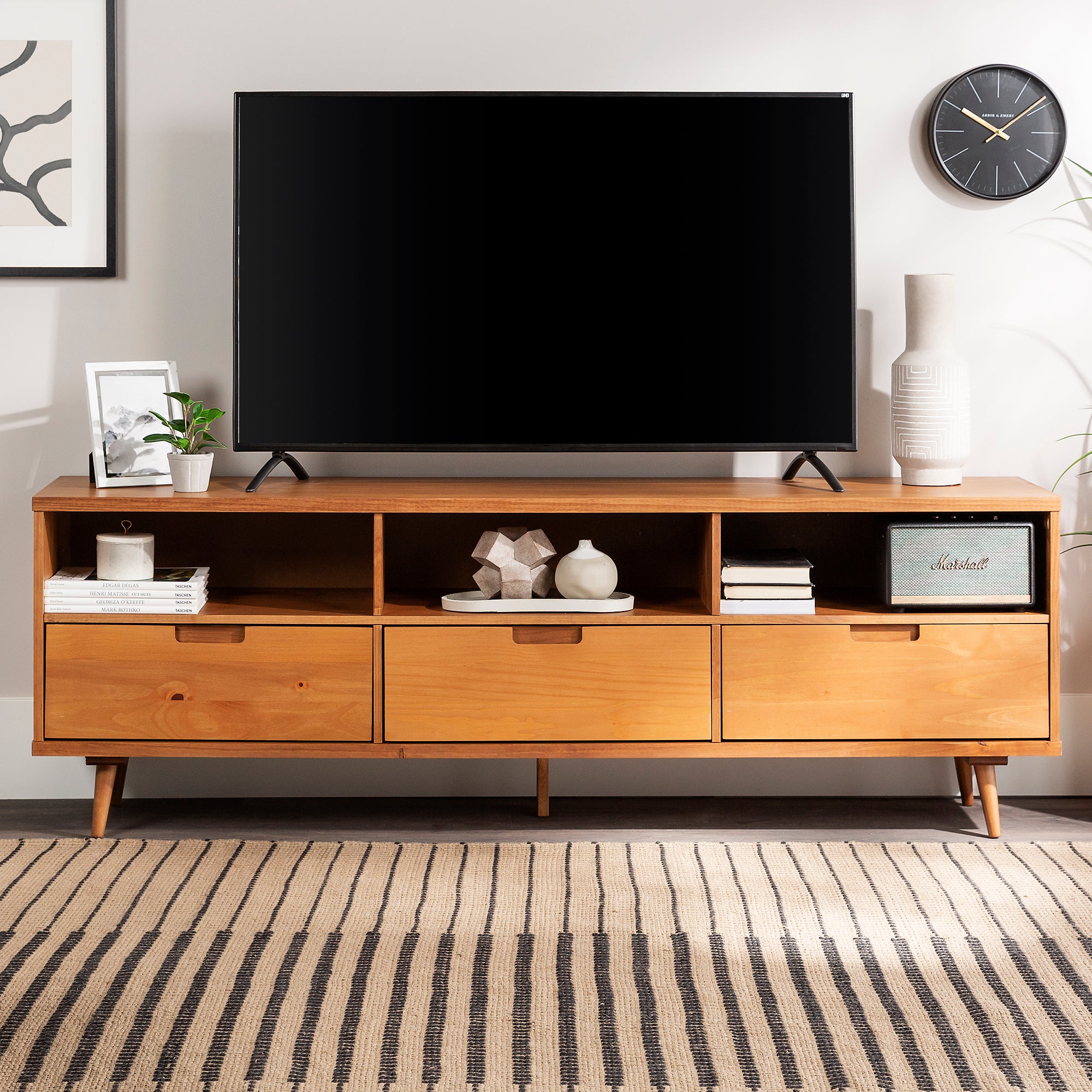 Ivy 70" 3 Drawer Solid Wood TV Stand - East Shore Modern Home Furnishings