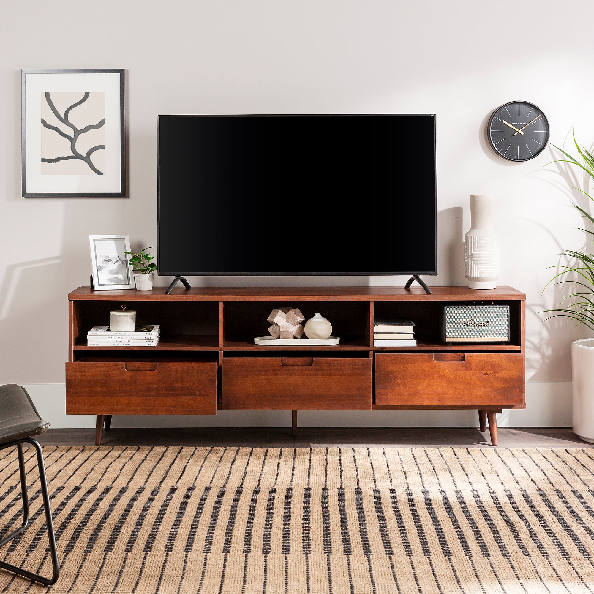 Ivy 70" 3 Drawer Solid Wood TV Stand - East Shore Modern Home Furnishings