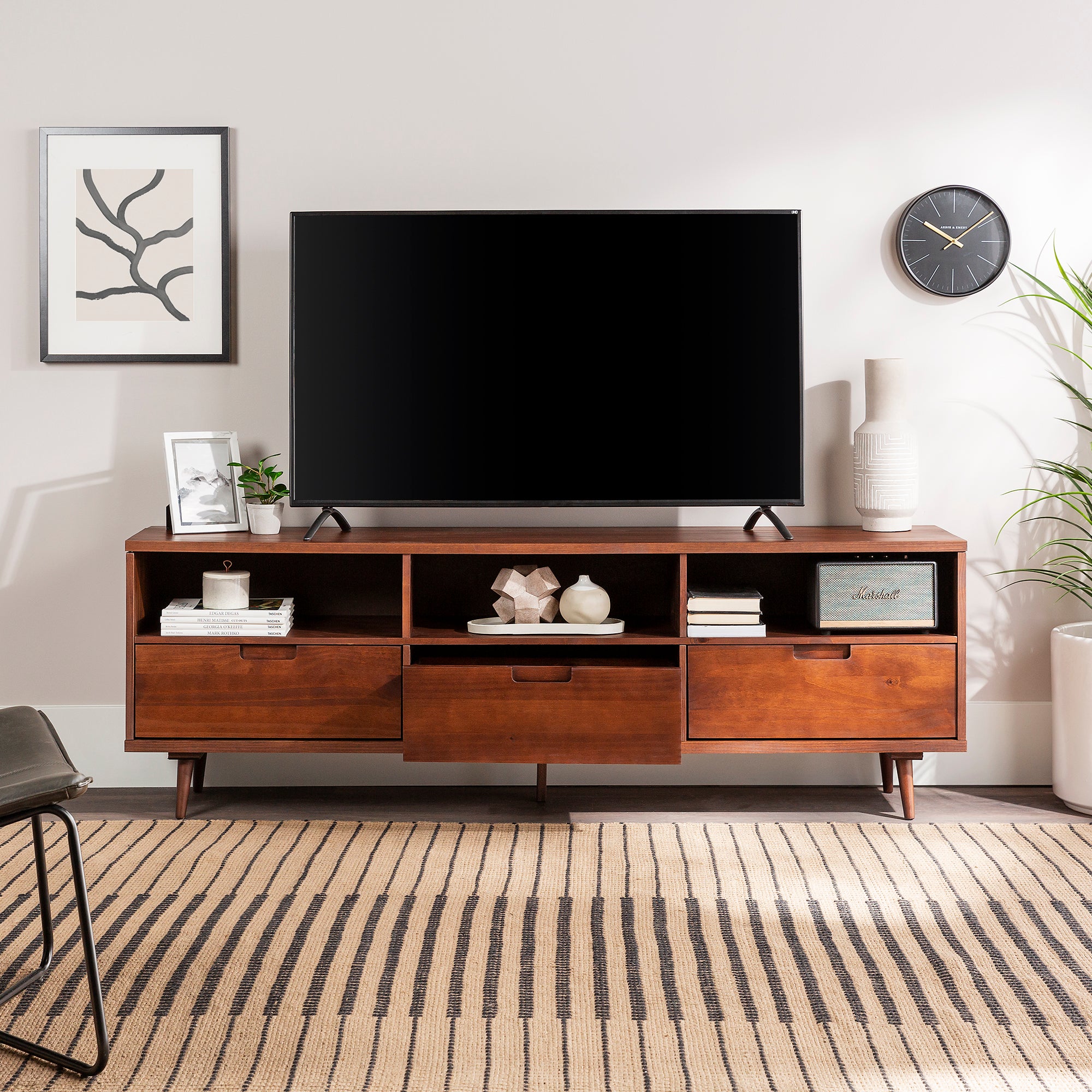 Ivy 70" 3 Drawer Solid Wood TV Stand - East Shore Modern Home Furnishings