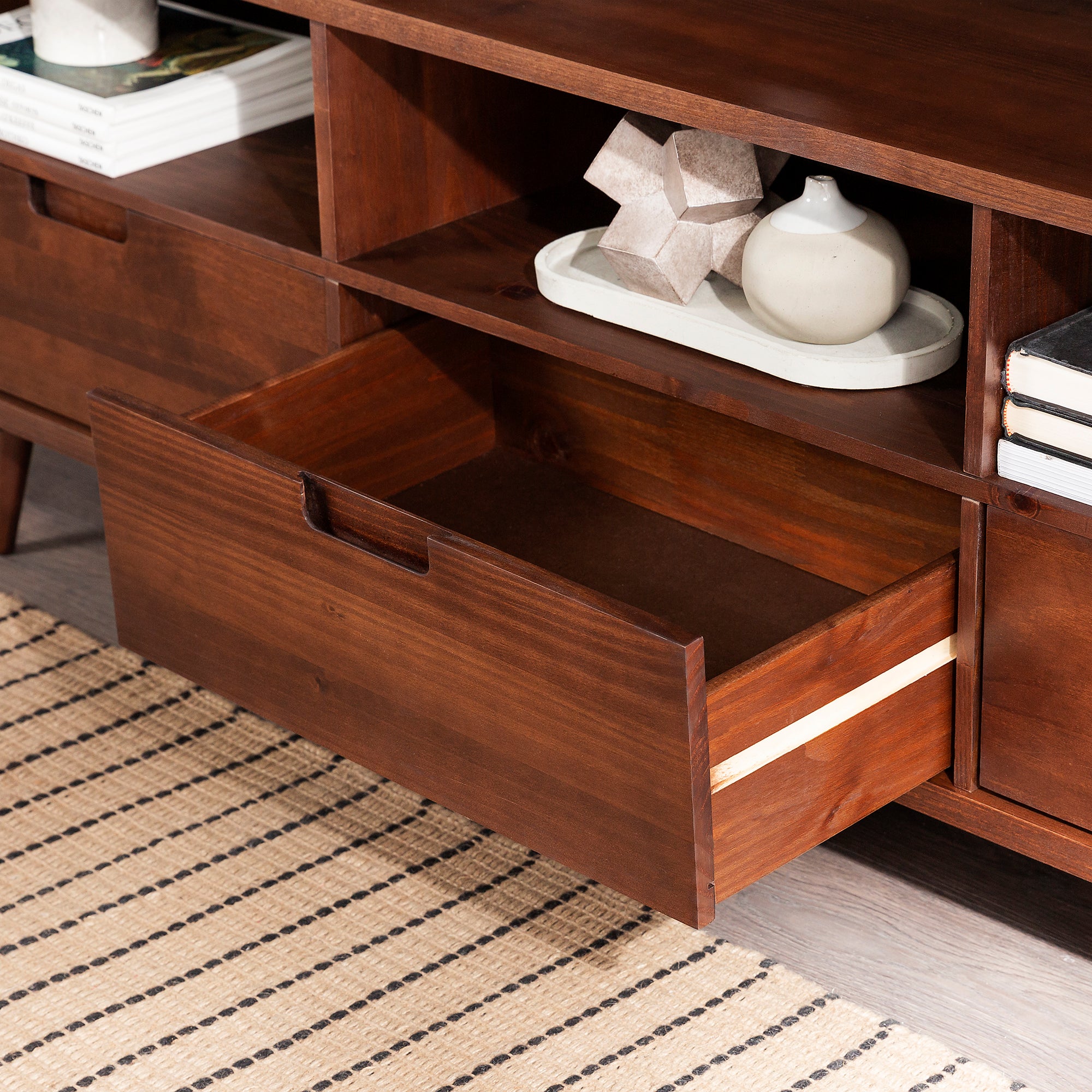 Ivy 70" 3 Drawer Solid Wood TV Stand - East Shore Modern Home Furnishings