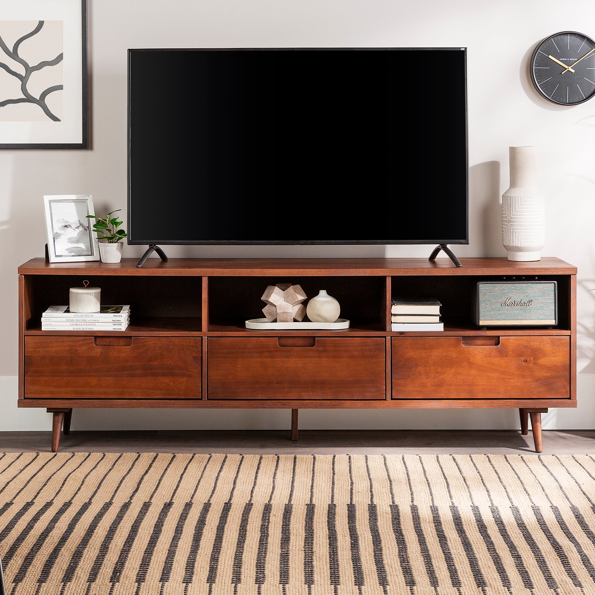 Ivy 70" 3 Drawer Solid Wood TV Stand - East Shore Modern Home Furnishings