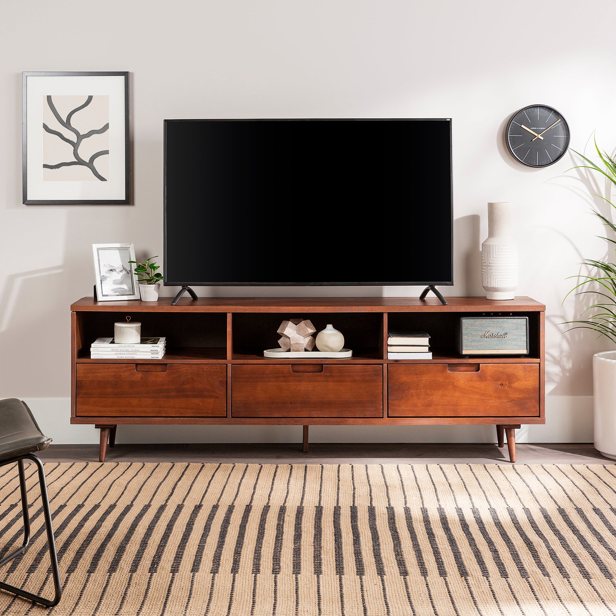 Ivy 70" 3 Drawer Solid Wood TV Stand - East Shore Modern Home Furnishings