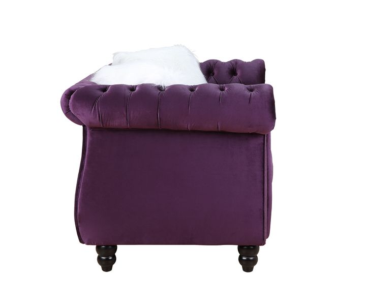 Thotton Velvet Sofa w/2 Pillows - East Shore Modern Home Furnishings